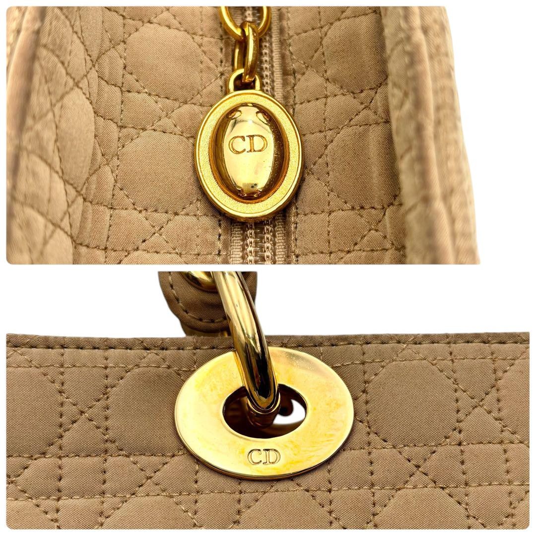 Dior Dior - Lady Dior Handbag Beige Quilted Gold Charm Vintage Size ONE SIZE - 9 Thumbnail