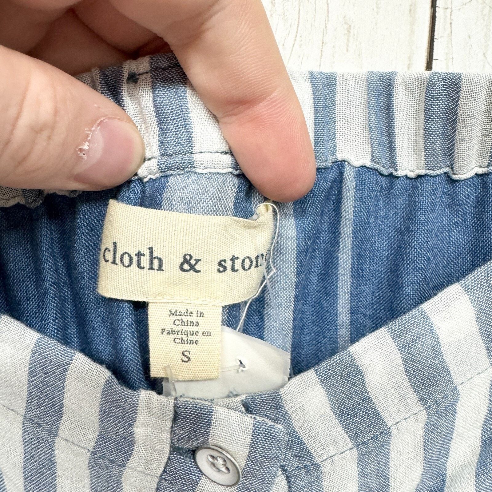 Other Cloth & Stone Dress Size Small Blue Striped Button Down Maxi Size S / US 4 / IT 40 - 2 Thumbnail