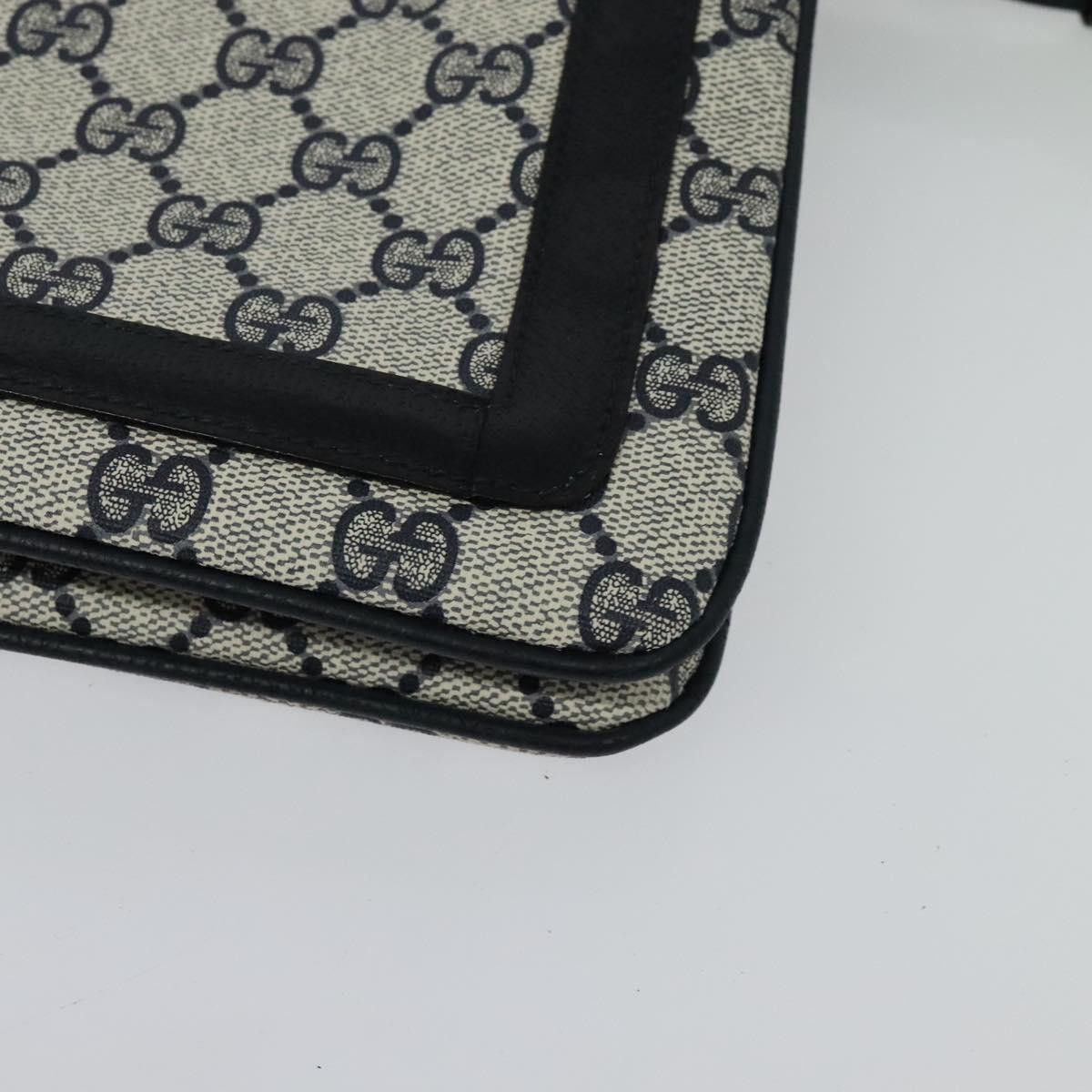 Gucci GUCCI GG Supreme Sherry Line Shoulder Bag Pvc Navy Gold 41 Size ONE SIZE - 11 Thumbnail