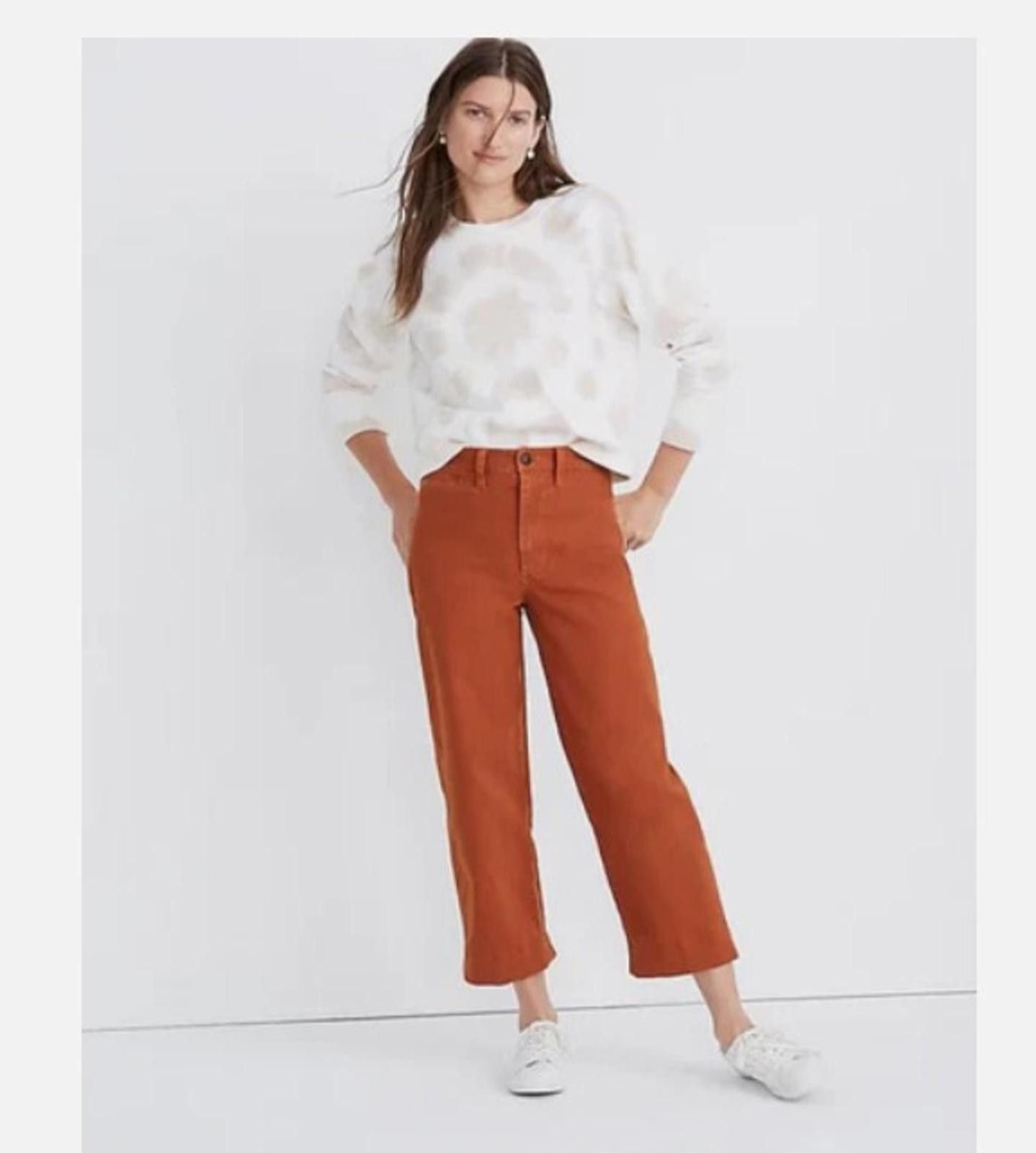 Madewell Madewell Womens Jeans Sz 24 Burnt Orange Wide Leg Crop Size 24" / US 00 / IT 34 - 1 Thumbnail