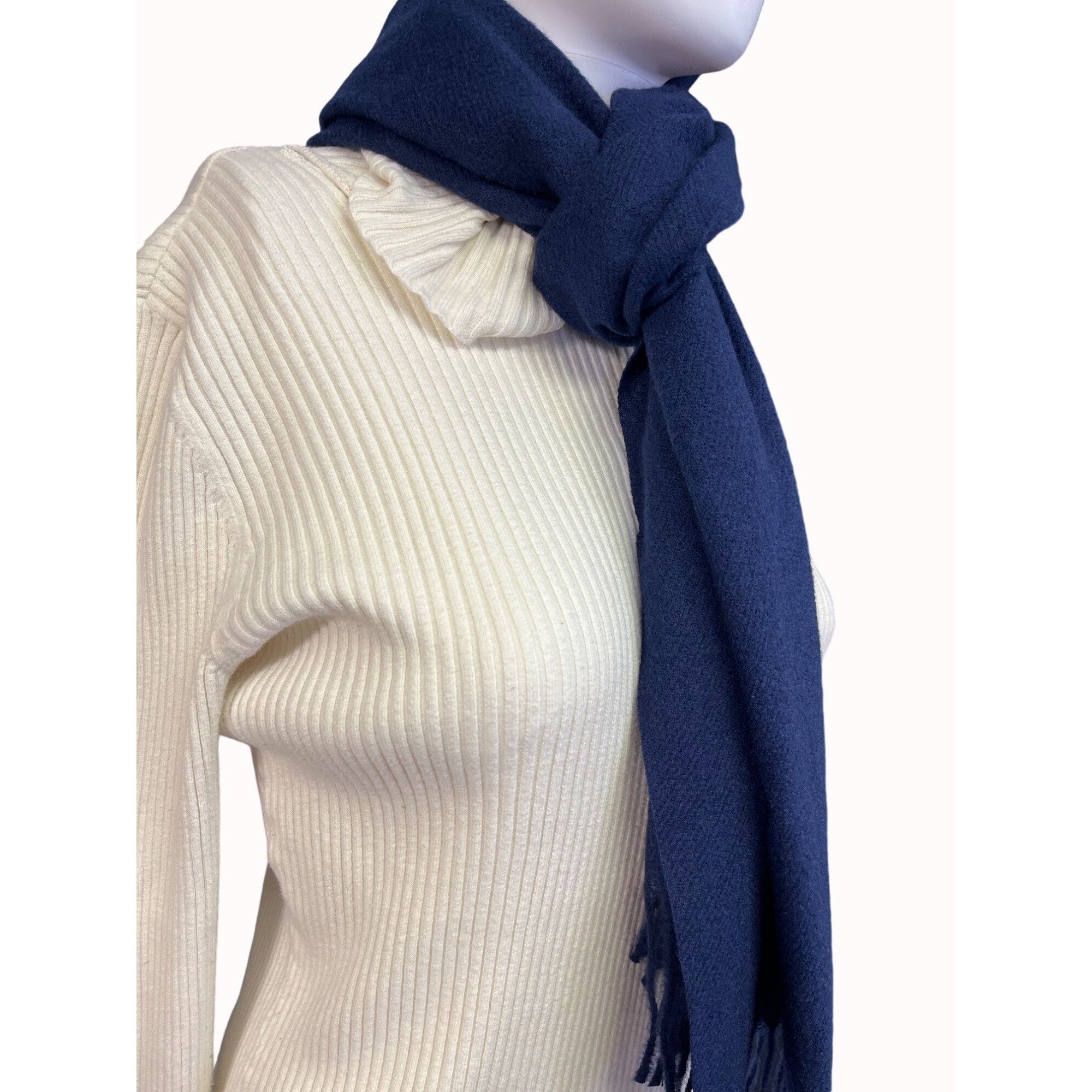 Other Altare Women's Navy Blue Accessories/Scarf 68"x12" SKU 5138 Size ONE SIZE - 2 Thumbnail