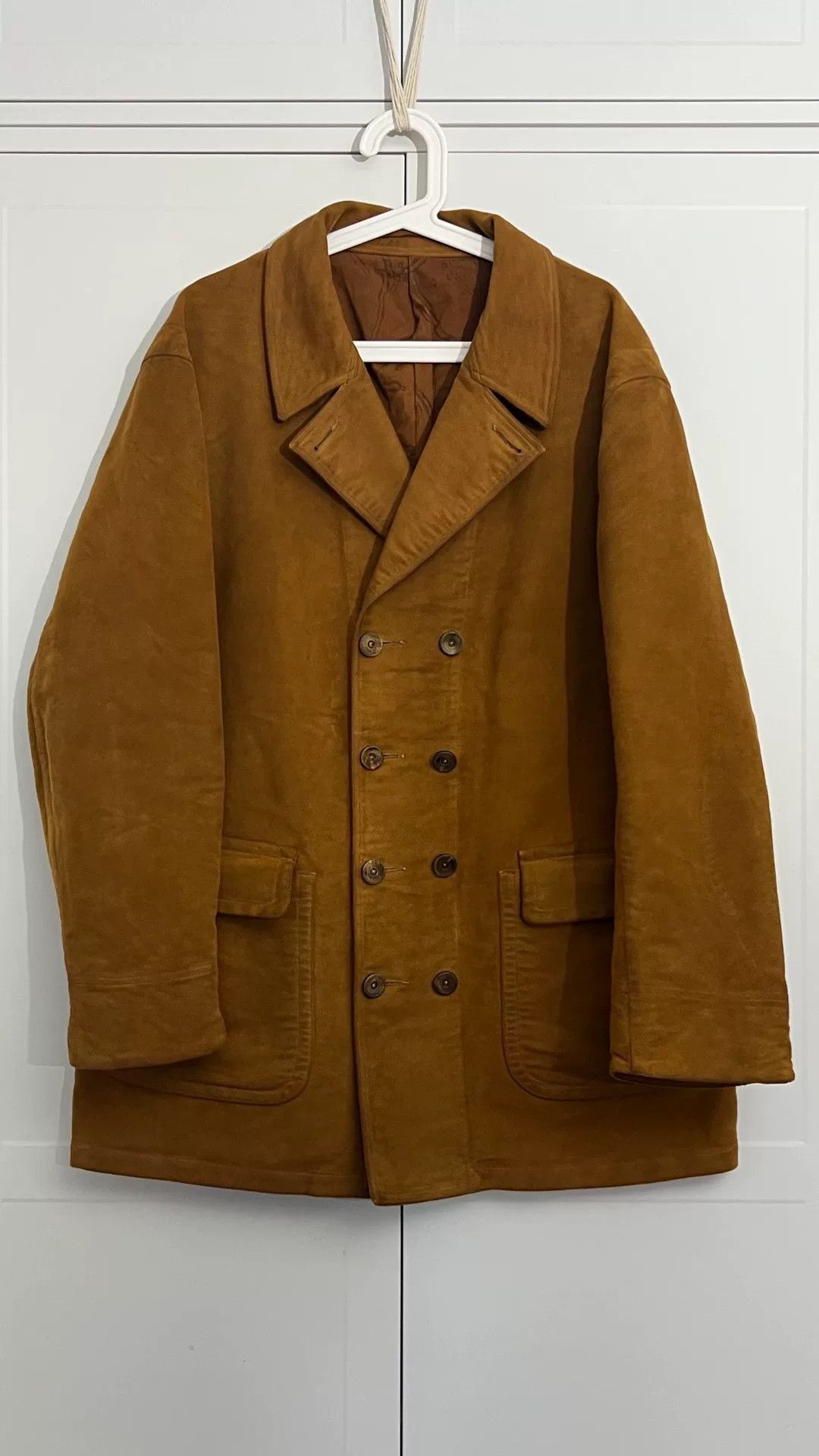 Vintage 30s Style Brown Suede Jacket
