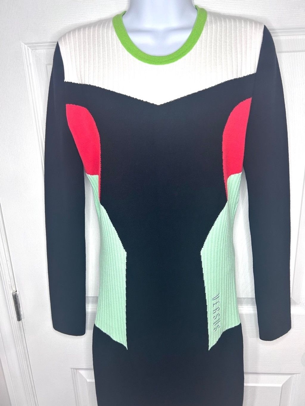 Versus Versace Women's Versus Versace Knit Dress, Size S, Black & Red Size S / US 4 / IT 40 - 4 Thumbnail
