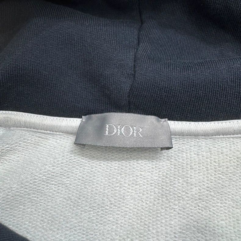Dior Dior Embroidered slogan stitching hooded sweatshirt Size US XXL / EU 58 / 5 - 5 Thumbnail