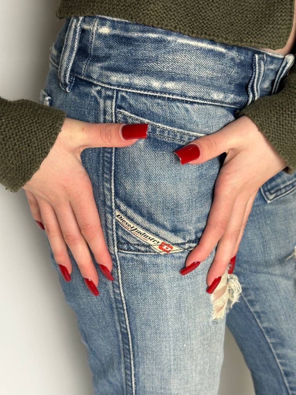 If Six Was Nine Y2K Opium LGB Style Diesel Distressed Japan Jeans🔥 Size 26" / US 2 / IT 38 - 3 Thumbnail