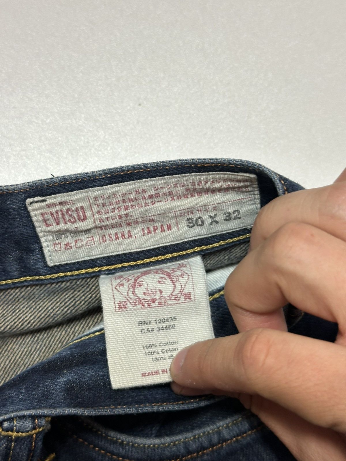 Evisu × Vintage Vintage Evisu Seagull Selvedge Jeans Size US 30 / EU 46 - 8 Thumbnail