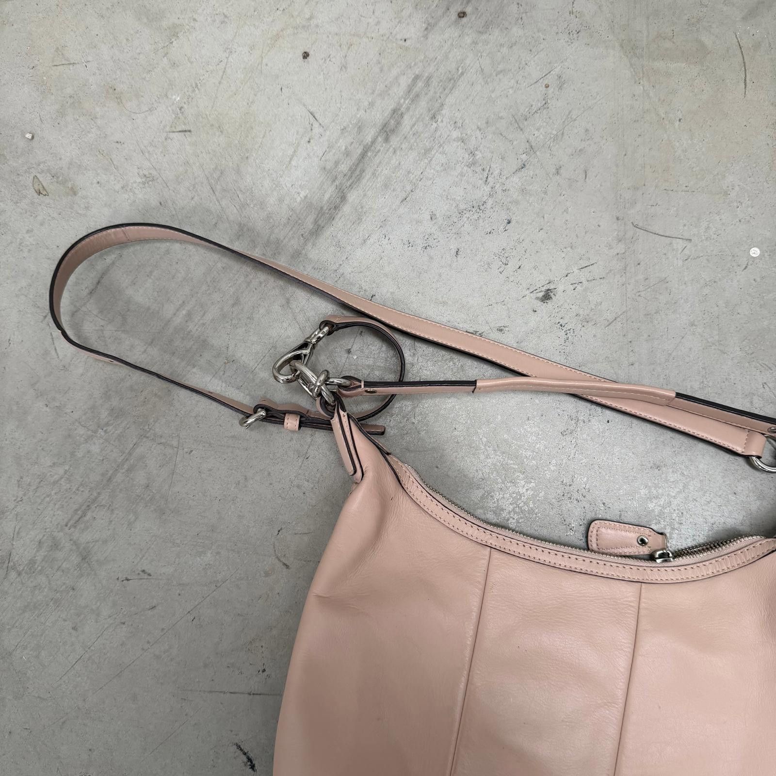 Coach Coach 2Way Hobo Woven Leather Shoulder Bag Pink Size ONE SIZE - 5 Thumbnail