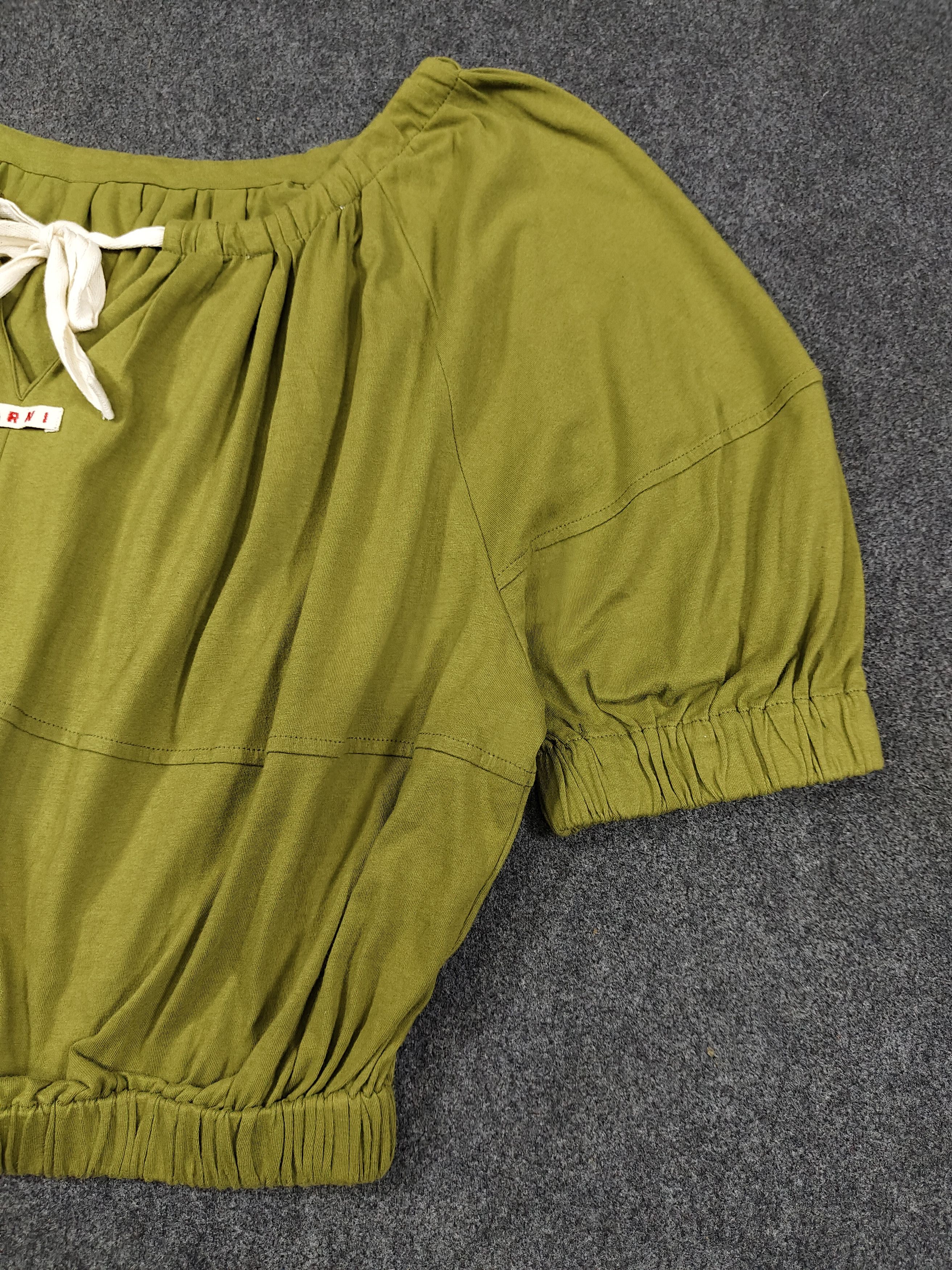 Marni 💥 Marni Drawstring Peasant Balloon Cropped Blouses Size M / US 6-8 / IT 42-44 - 6 Thumbnail