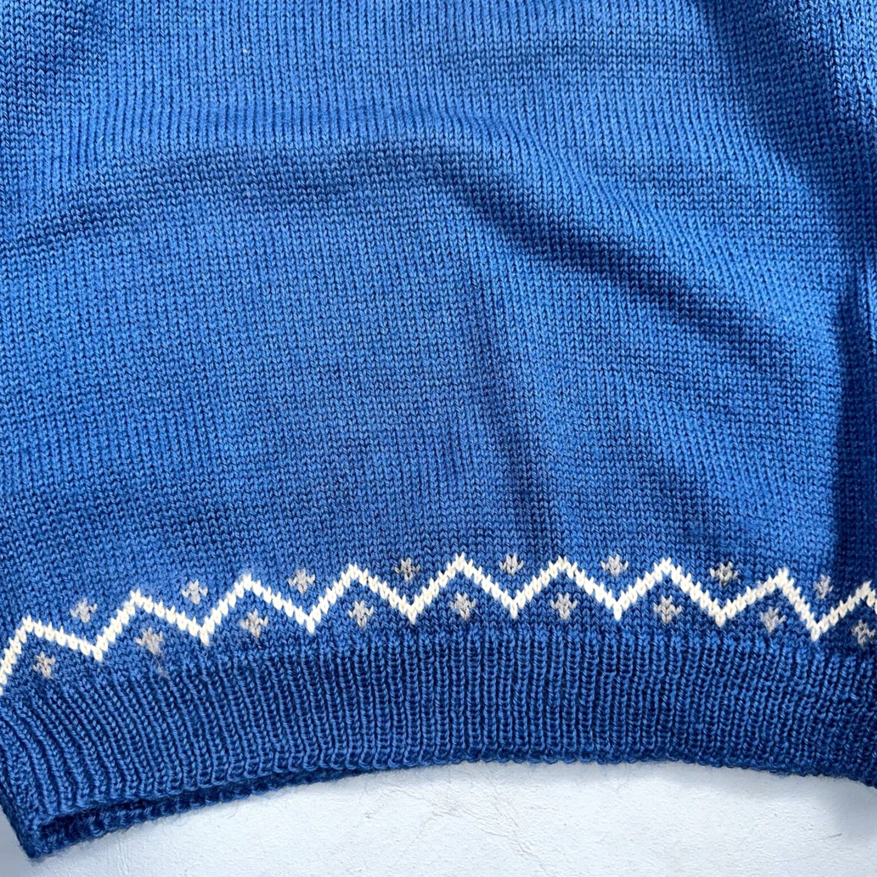 Vintage VINTAGE 1960s Handmade Aztec Cable Sweater Rockabilly Cottage Core Women’s Medium Blue Size M / US 6-8 / IT 42-44 - 3 Thumbnail