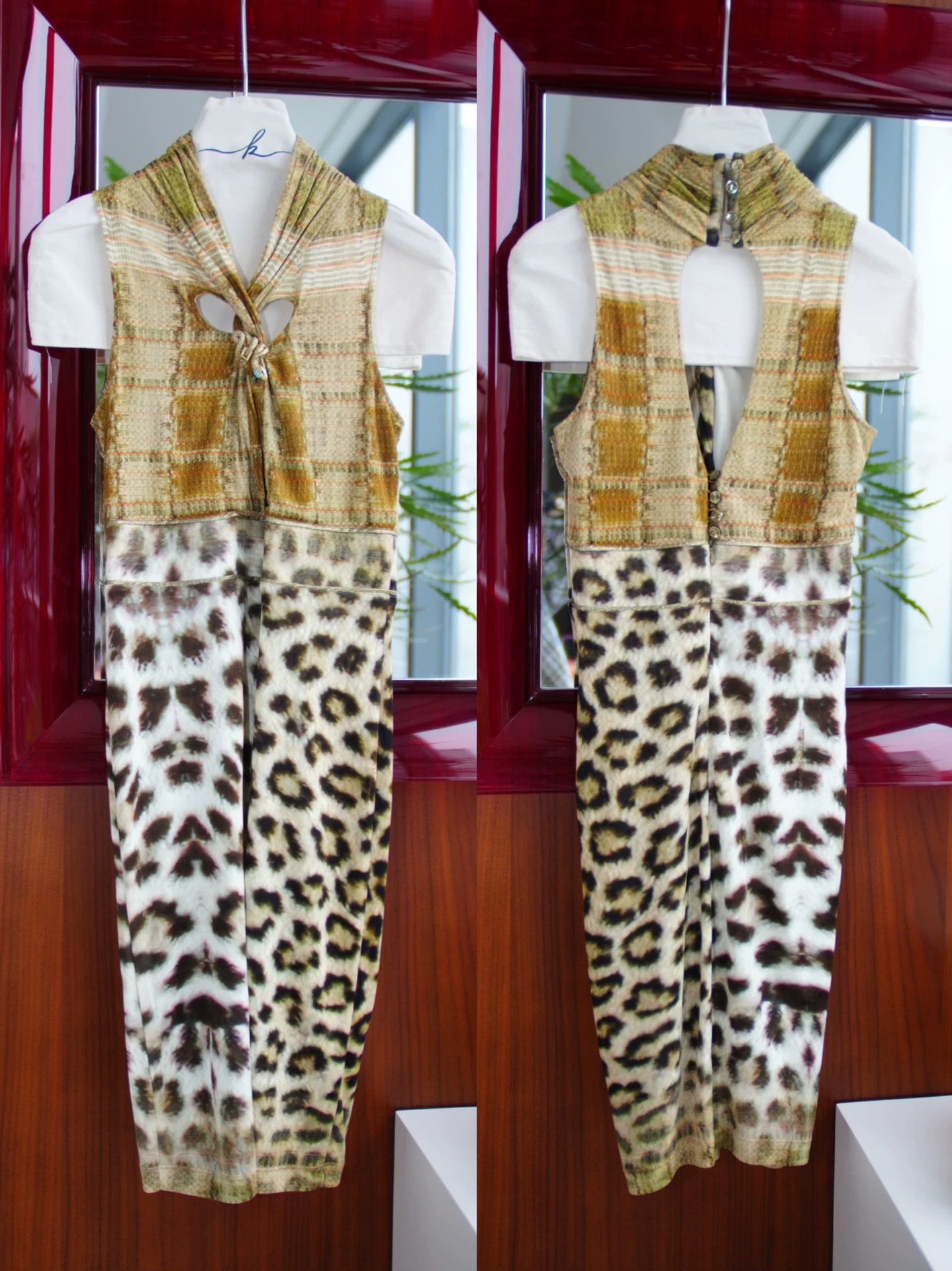 Roberto Cavalli Roberto Cavalli Leopard Snake-Buckle Slim Dress IT40 Size S / US 4 / IT 40 - 2 Thumbnail
