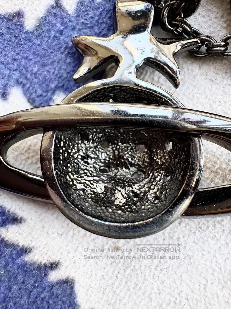 Vivienne Westwood Vivienne Westwood Blue Braided Large Saturn Necklace Size ONE SIZE - 7 Thumbnail