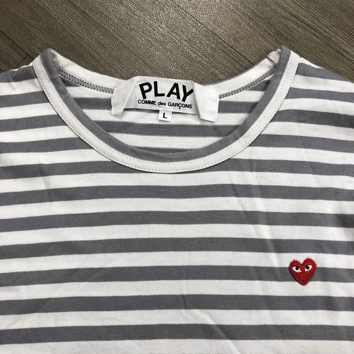Comme des Garcons PLAY 🇯🇵Vintage Comme des Garçons Play Heart CDG Striped Longsleeve Size US L / EU 52-54 / 3 - 3 Thumbnail