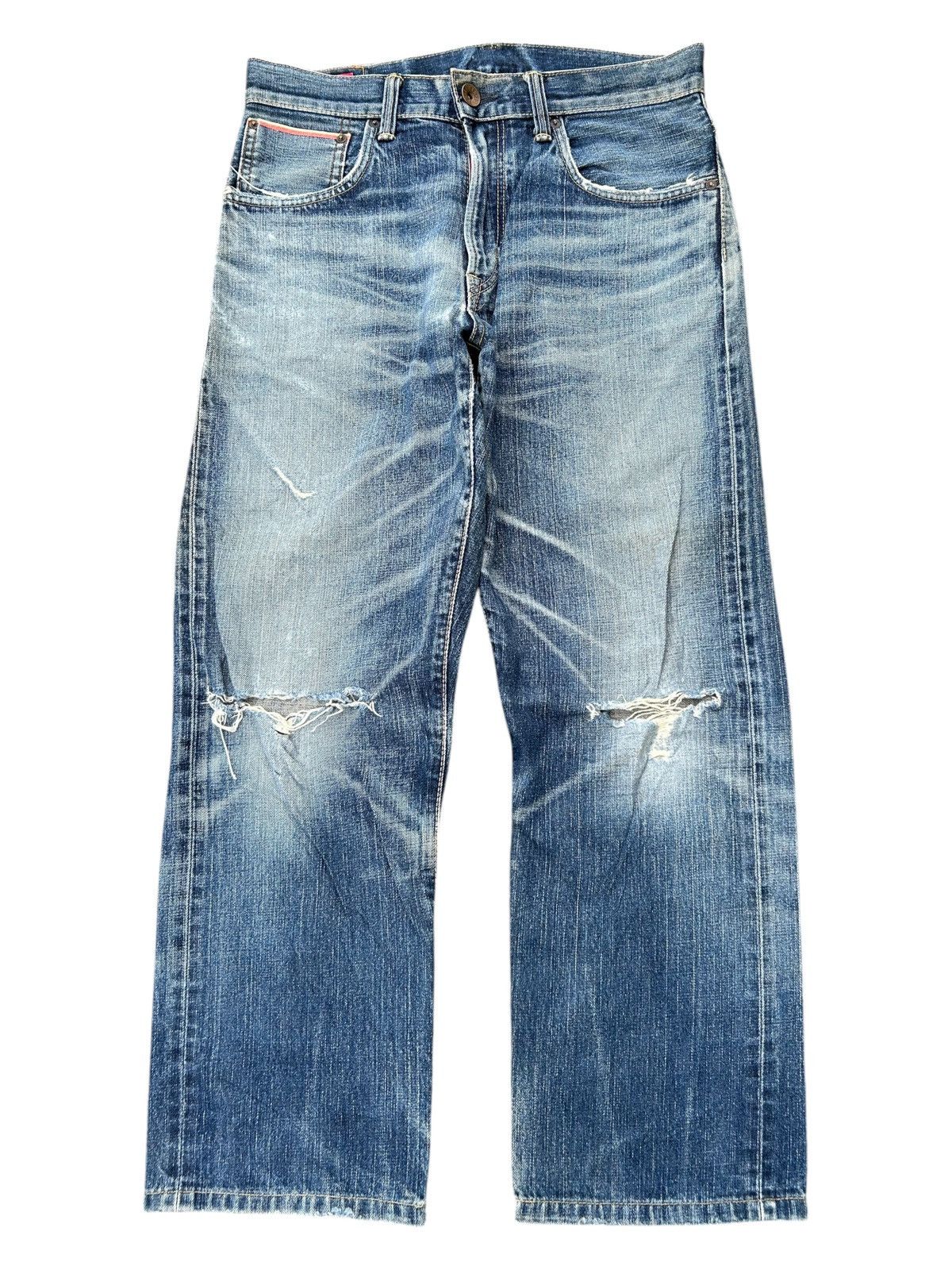 Kapital Edwin Selvedge Distressed Buckle Back Denim Made Japan Size US 32 / EU 48 - 1 Thumbnail