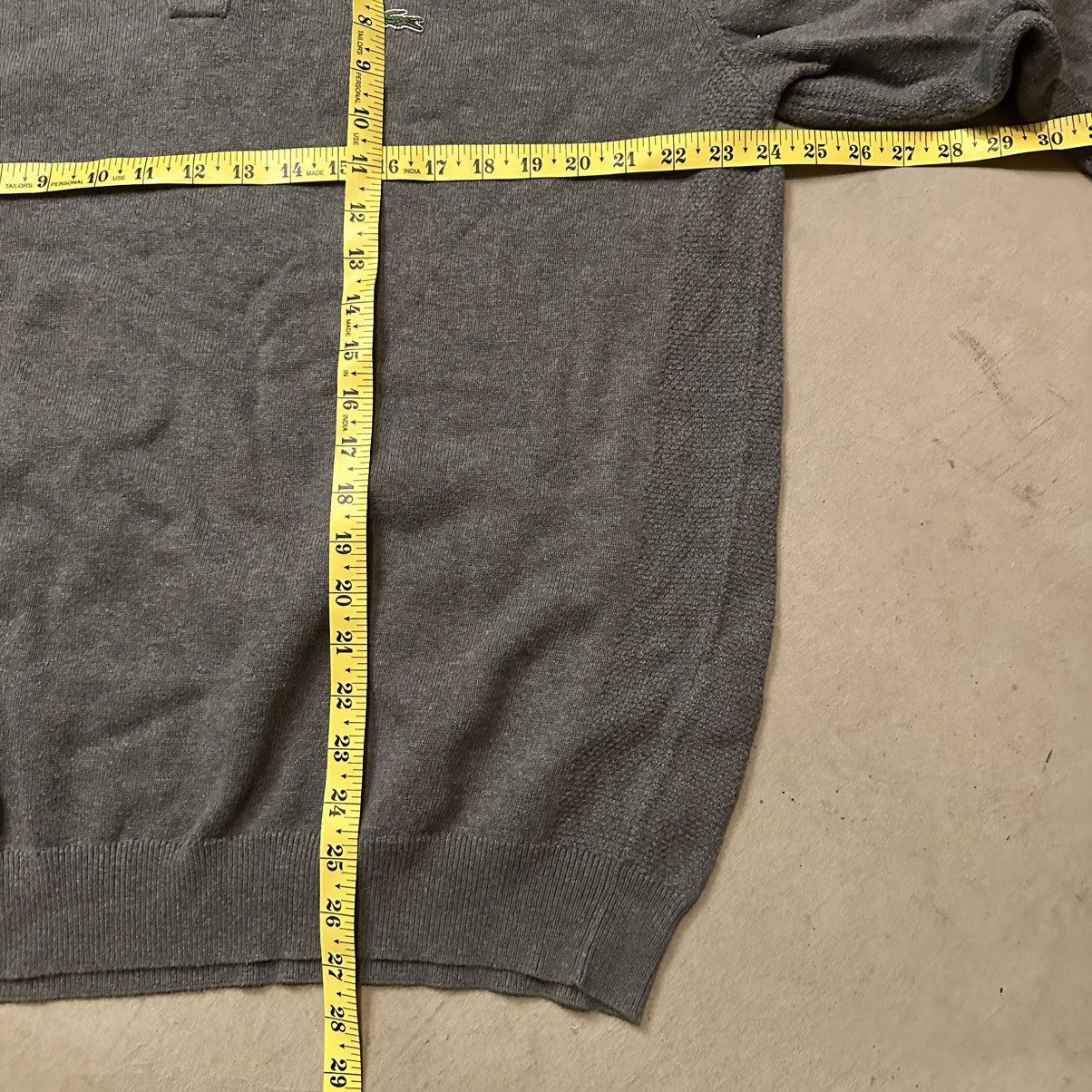Lacoste Grey Lacoste Knit Quarter Zip Sweater Size XXL Size US XXL / EU 58 / 5 - 6 Thumbnail