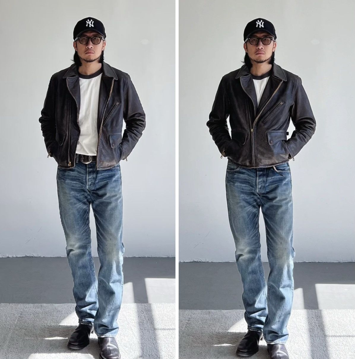 Ralph Lauren Double RL/RRL 24ss Leather Moto Jacket，size M | Grailed