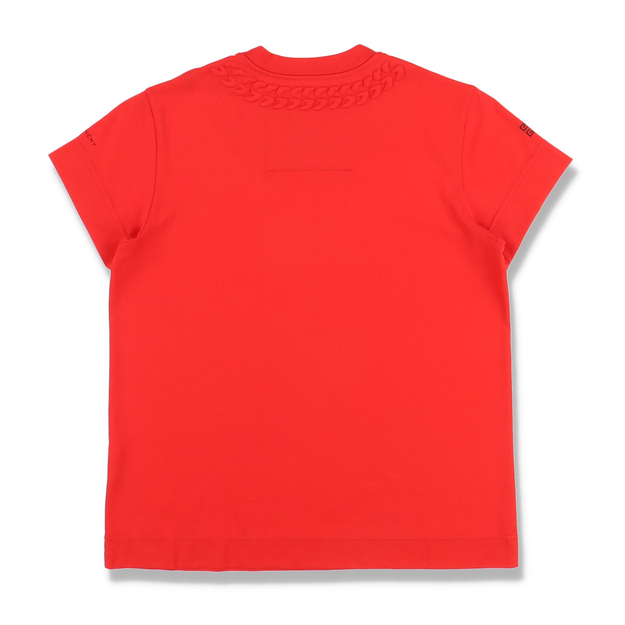 Givenchy Red Chain Embossed Collar T-Shirt Size S / US 4 / IT 40 - 7 Thumbnail