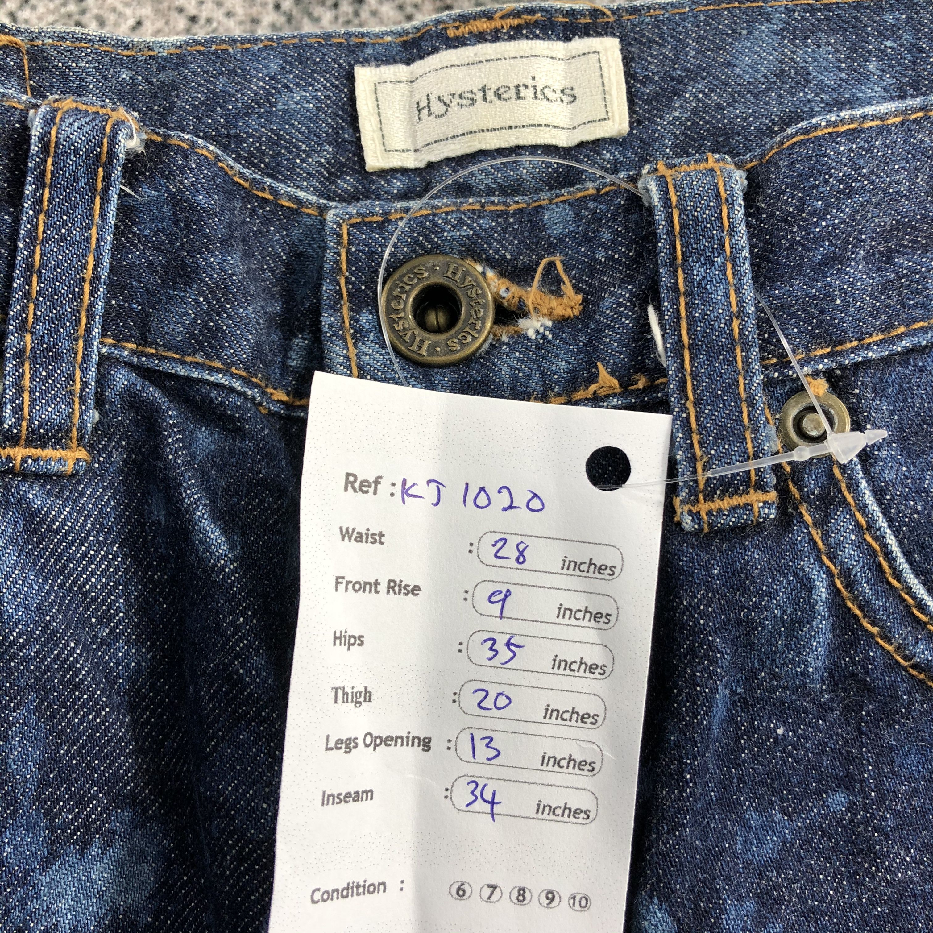 Hysteric Glamour Hysteric Glamour Denim Acid Wash Jeans KJ1020 Size US 28 / EU 44 - 11 Thumbnail