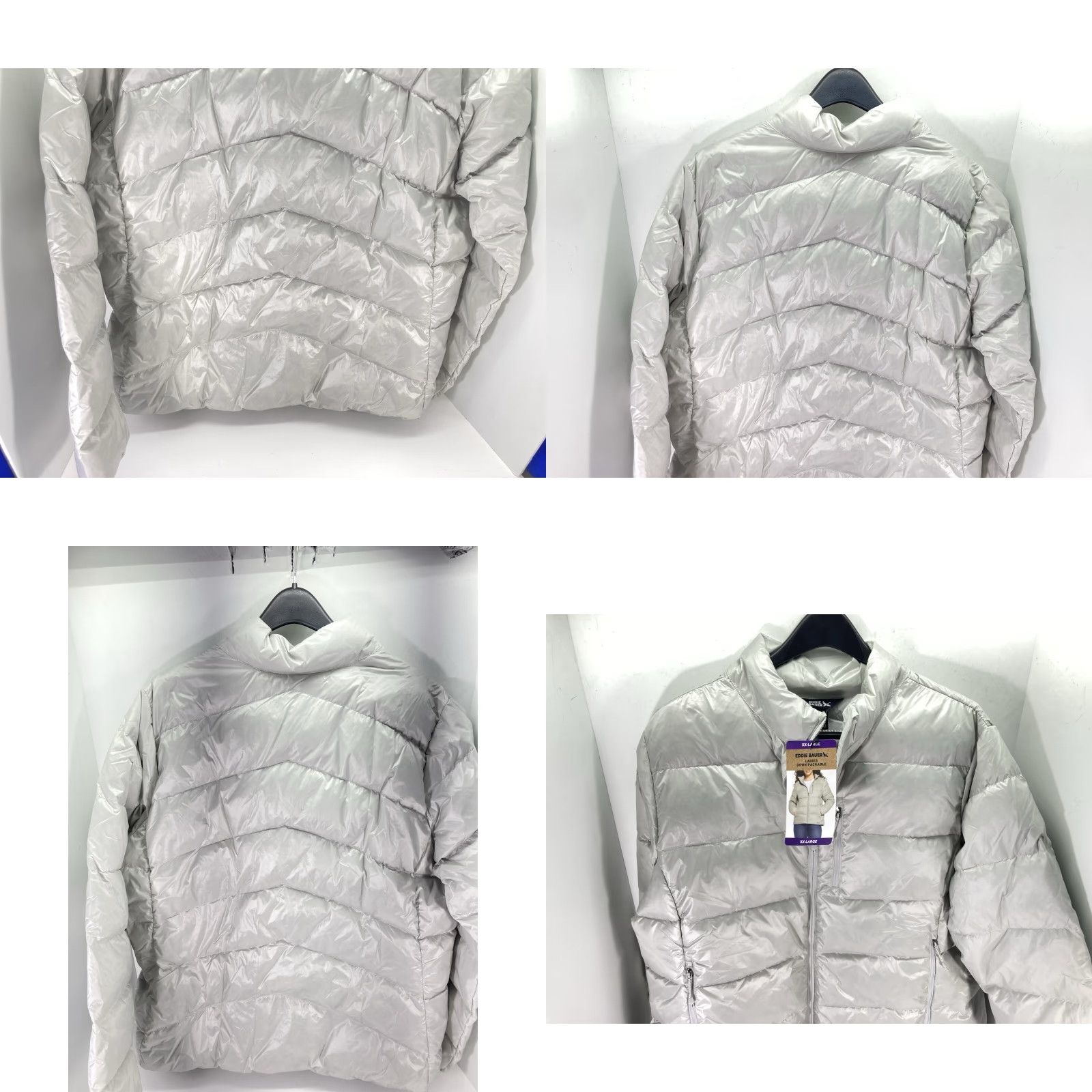 Eddie Bauer Eddie Bauer Down Puffer Jacket Coat Women Size 2XL Silver Full Zip Packable NWT Size XXL / US 16-18 / IT 52-54 - 9 Thumbnail