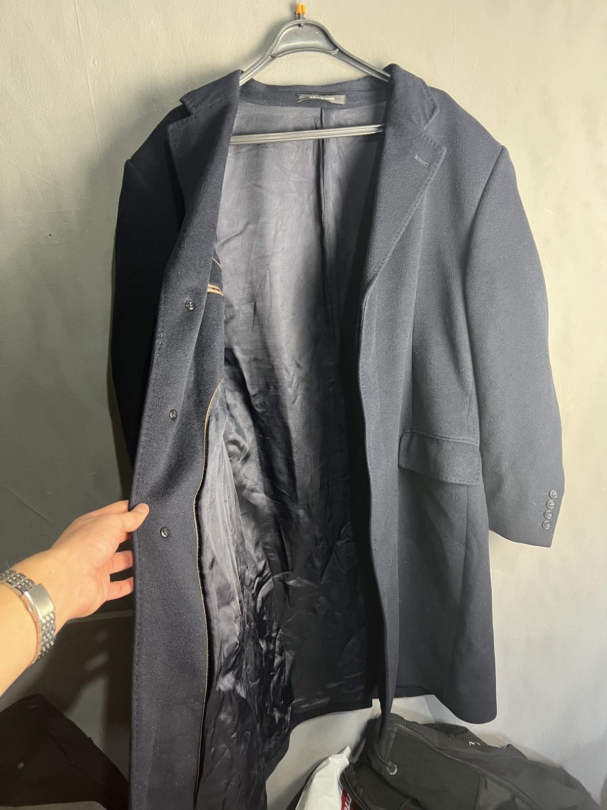 Balmain Balmain Wool Coat Luxury Vintage Jacket Dark Blue Size M Size US M / EU 48-50 / 2 - 6 Thumbnail