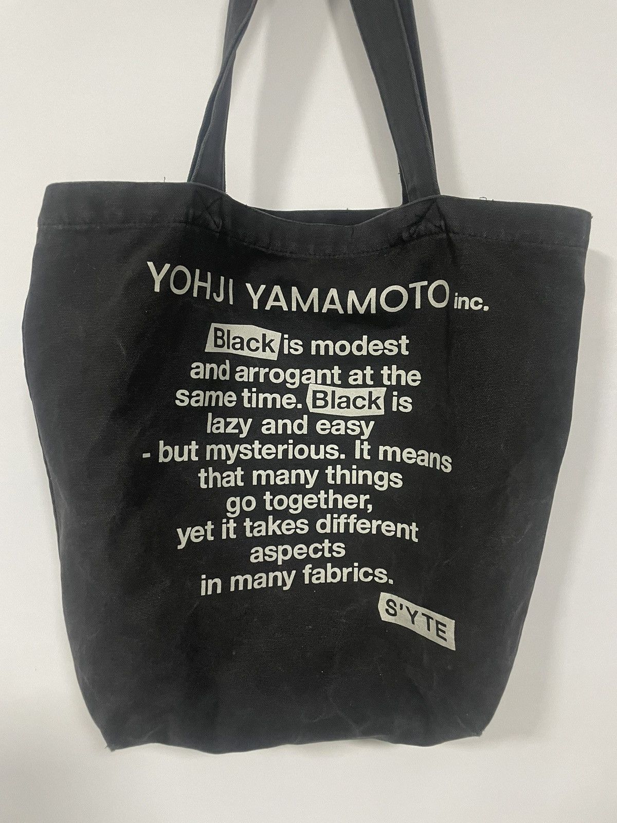 Yohji Yamamoto Yohji Yamamoto S'yte Tote Bag Size ONE SIZE - 1 Thumbnail