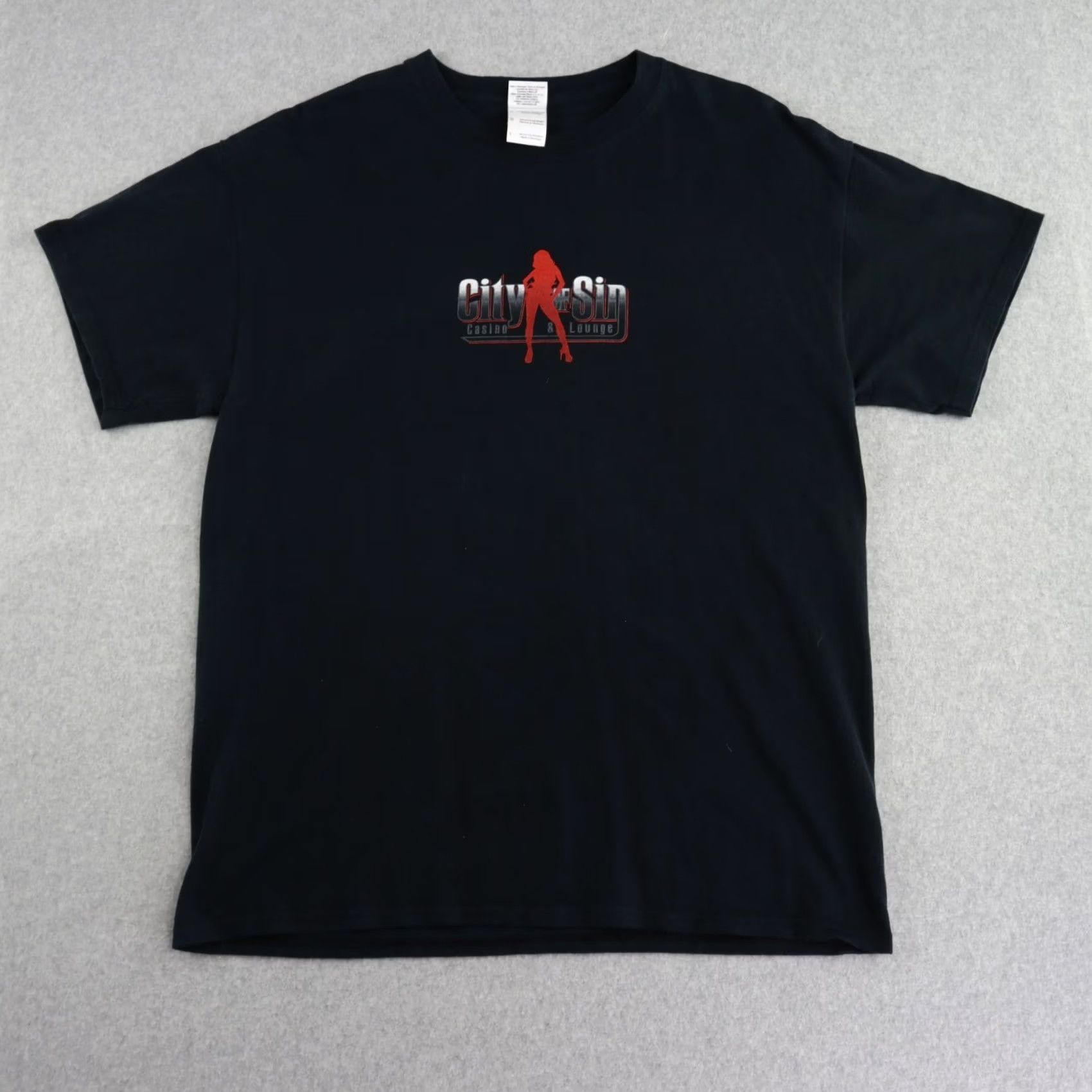 Vintage City of Sin Casino & Lounge Shirt Men Large Black City Brand: Casino T-Shirt Short Sleeve Adult Mens LV Las Vegas Size US L / EU 52-54 / 3 - 6 Thumbnail