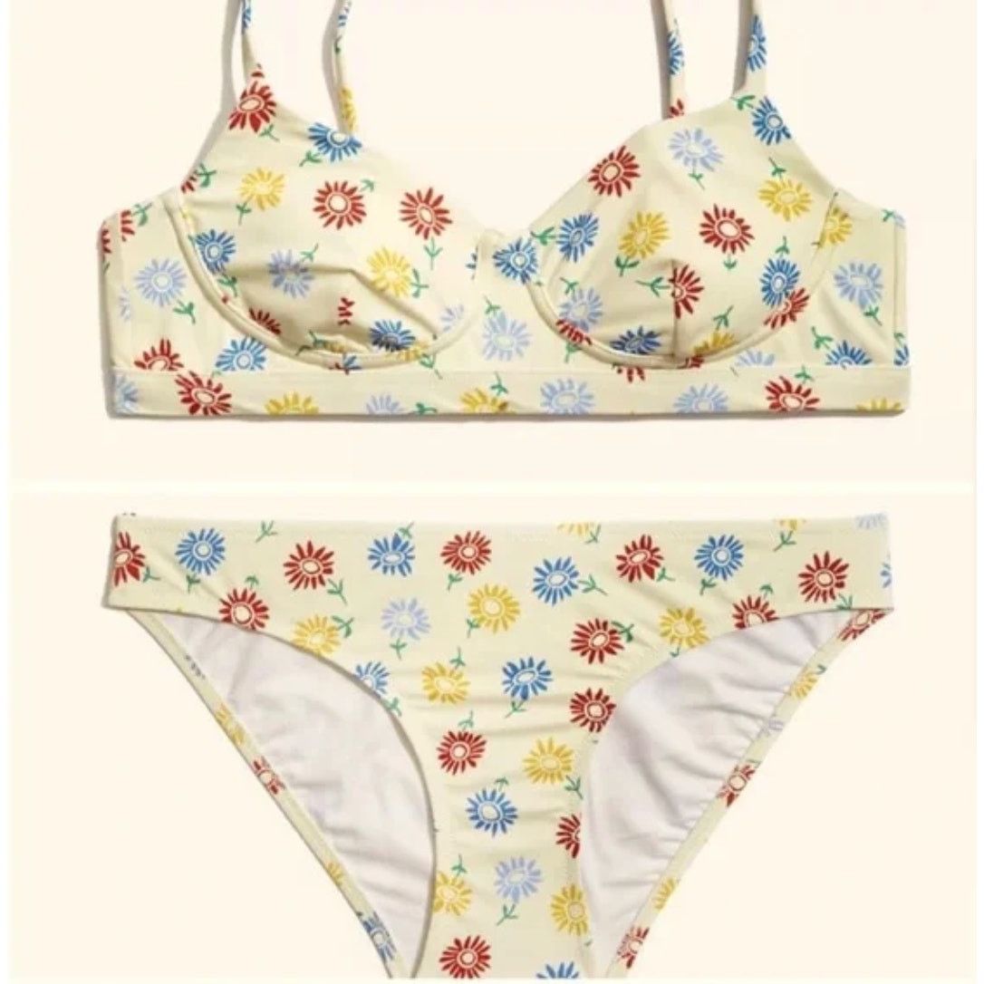 Madewell Madewell Second Wave Sunny Floral Bikini Set - Size Large Size ONE SIZE - 1 Thumbnail