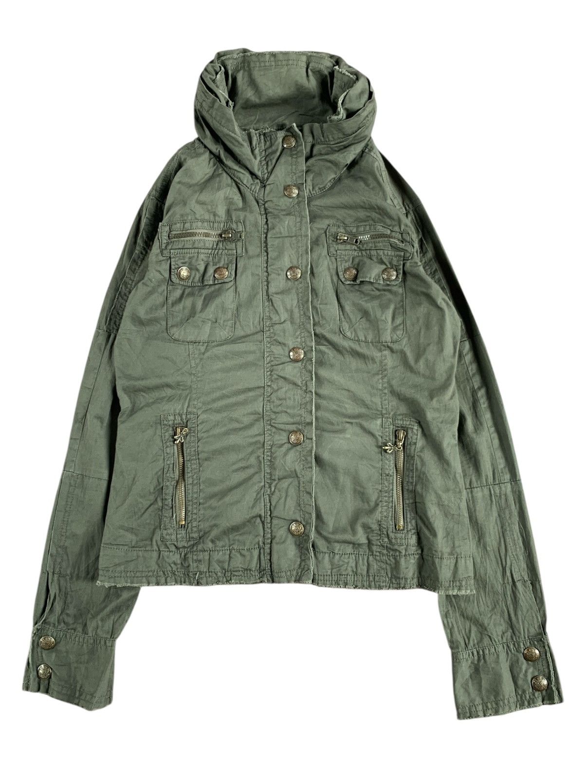 Le Grande Bleu (L.G.B.) 2000s y2k Cornflake bono jacket green army Size US L / EU 52-54 / 3 - 1 Thumbnail