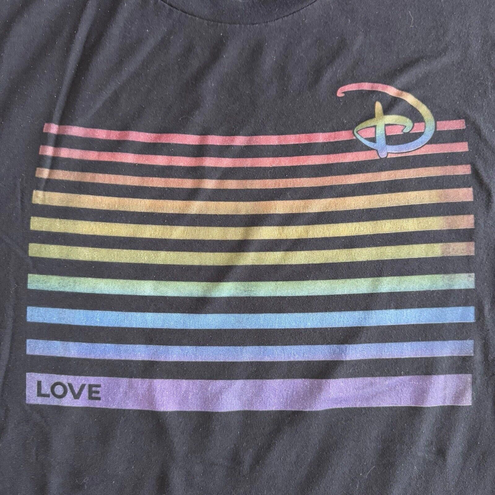 Disney Rare Disney Rainbow Stripe T-Shirt Men's 3XL Black Big Tall Size US XXL / EU 58 / 5 - 3 Thumbnail