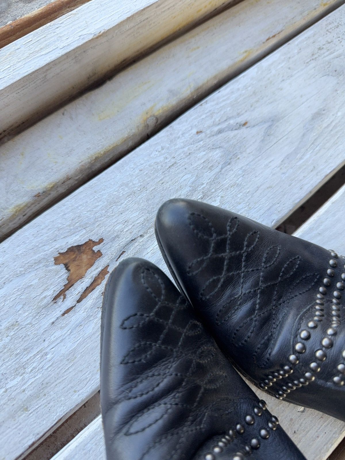 Anine Bing Anine Bing 00s Studded Western Leather Boots Made USA Size US 6.5 / IT 36.5 - 20 Thumbnail