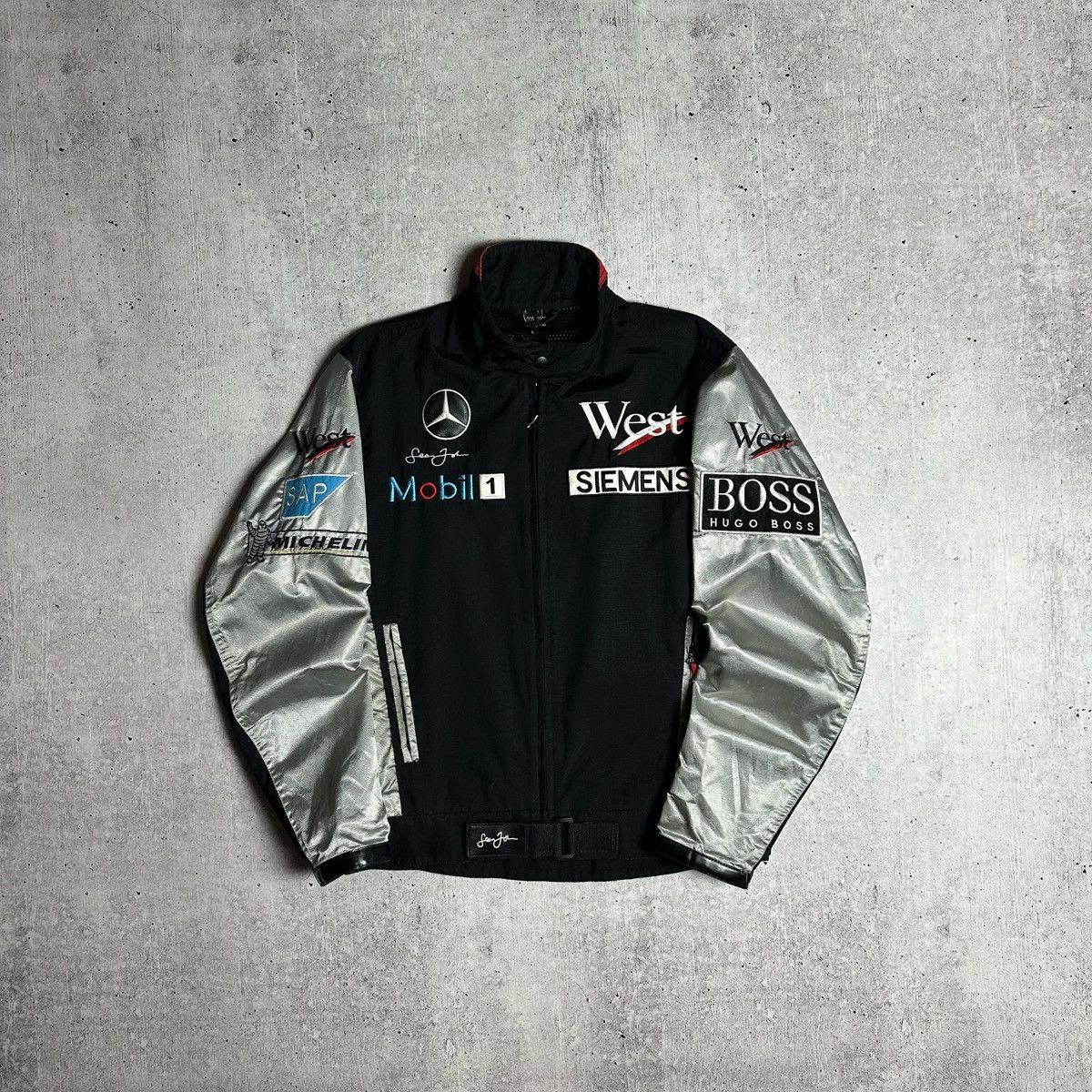 Hugo Boss Mercedes-Benz AMG MA-1ジャケット Hugo Boss Mercedes Benz AMG Bomber Jacket Large Vintage
