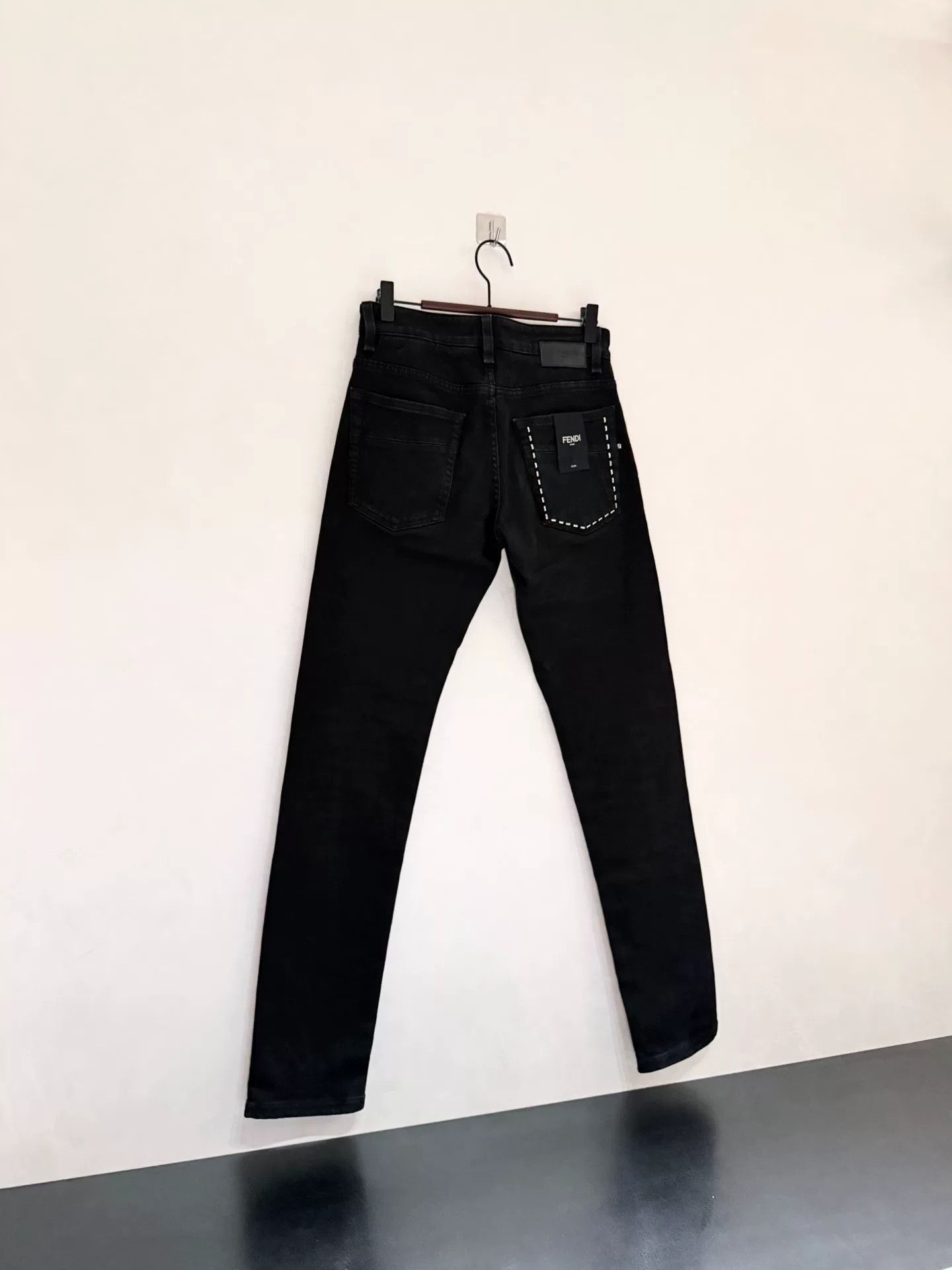 Fendi Fendi Black Denim Pencil Pants IT29 Size 29" - 1 Thumbnail
