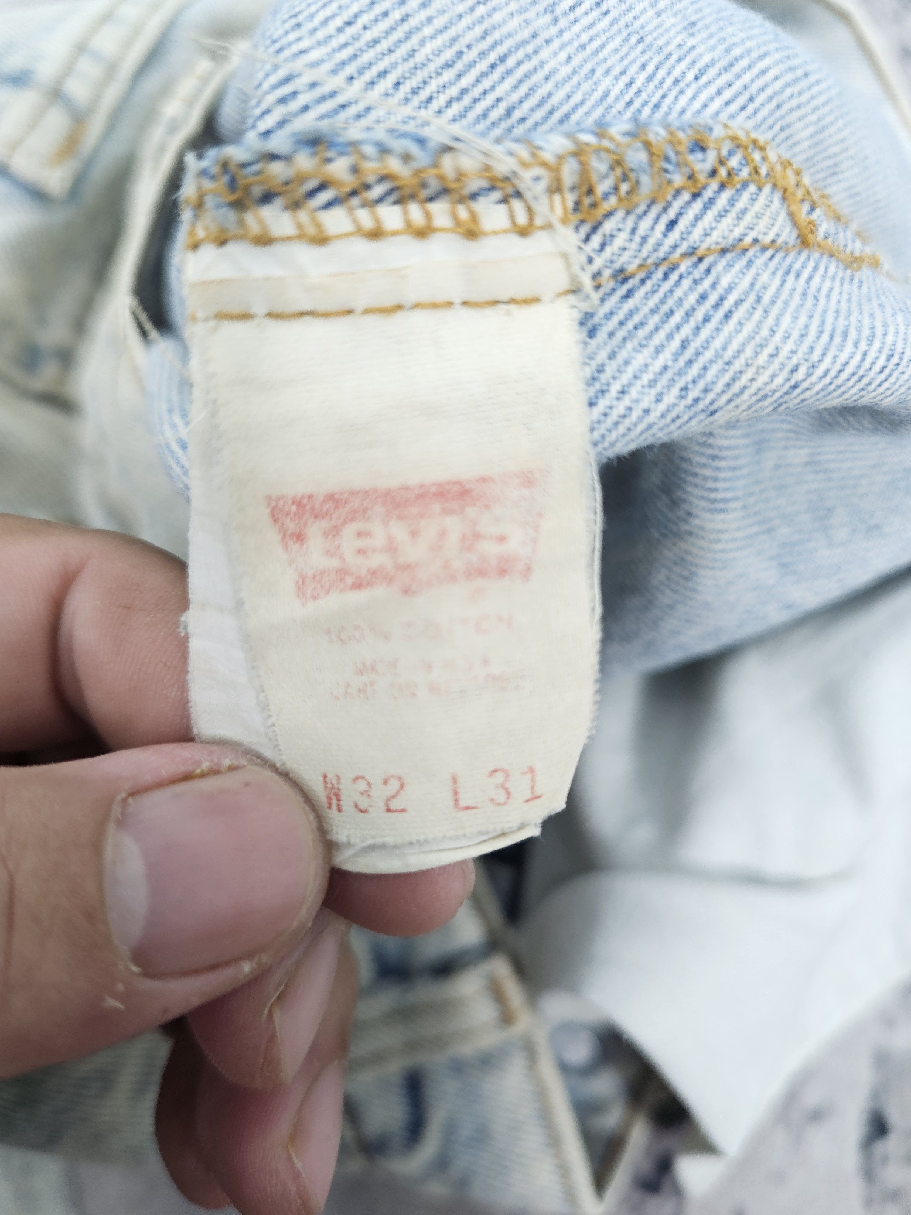 Levi's Vintage Clothing Vtg 80's LEVIS 610 Stain Rusty Ripped Size 31X29 Jeans L0433 Size US 31 - 13 Thumbnail