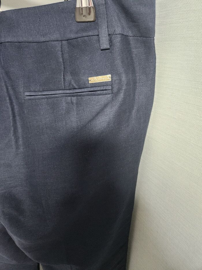 Dsquared2 Dsquared2 SS Navy Linen Pants Size 25" / US 0 / IT 36 - 6 Thumbnail
