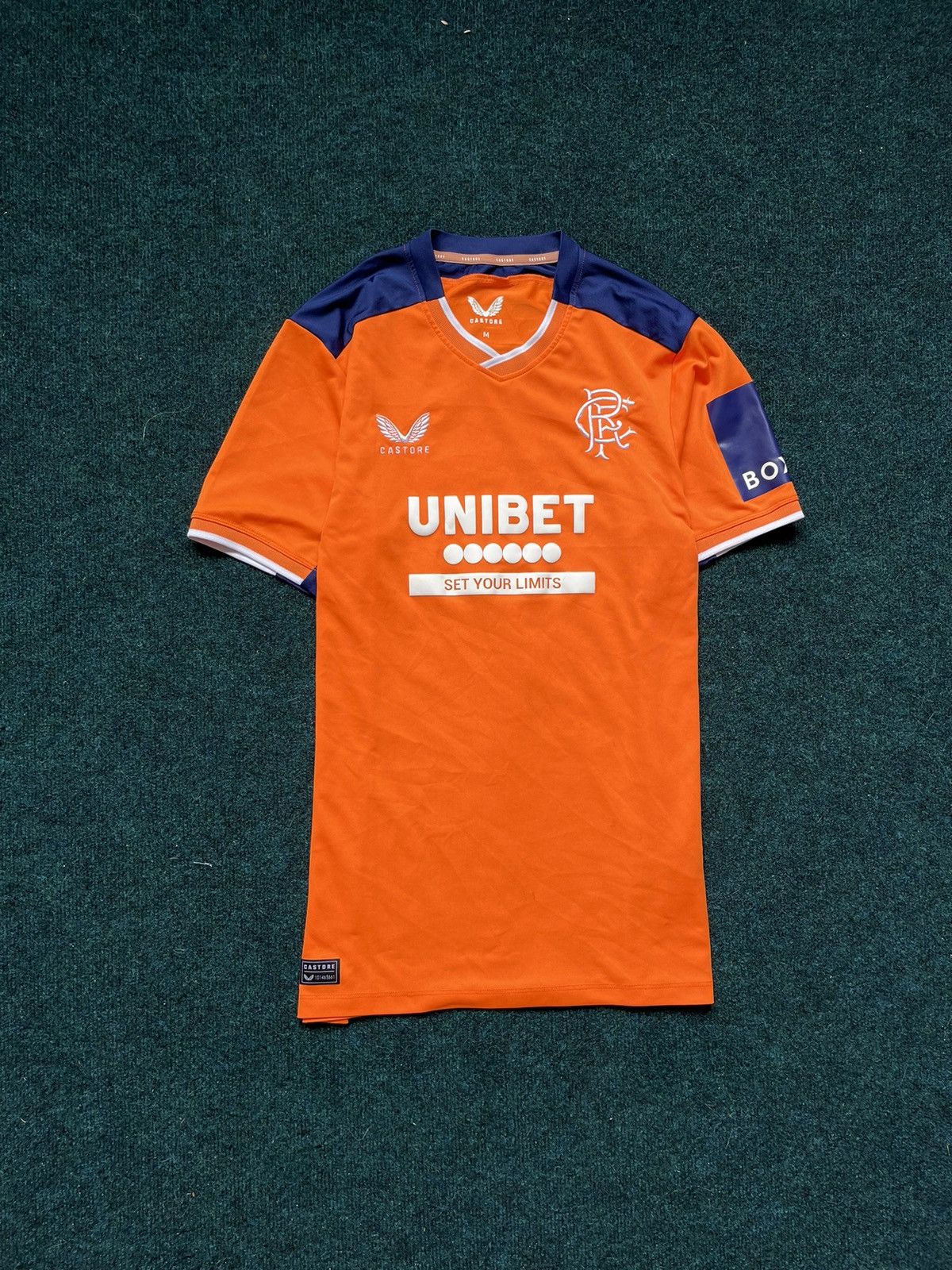 Maillot Glasgow Rangers 2021-2022 Castore - Modèle Joueur - Taille S - Noir - Neuf Avec étiquettes