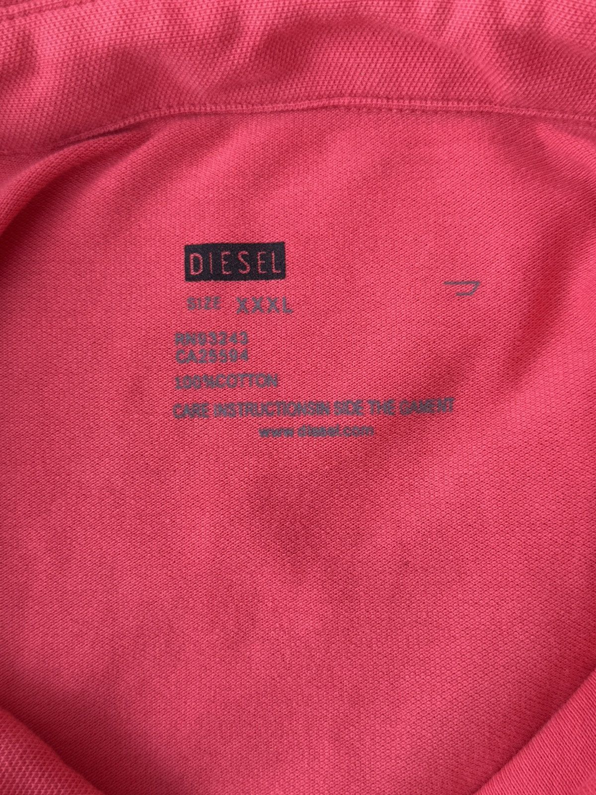 Diesel Vintage Diesel Pink Polo Shirt Size US XL / EU 56 / 4 - 2 Thumbnail