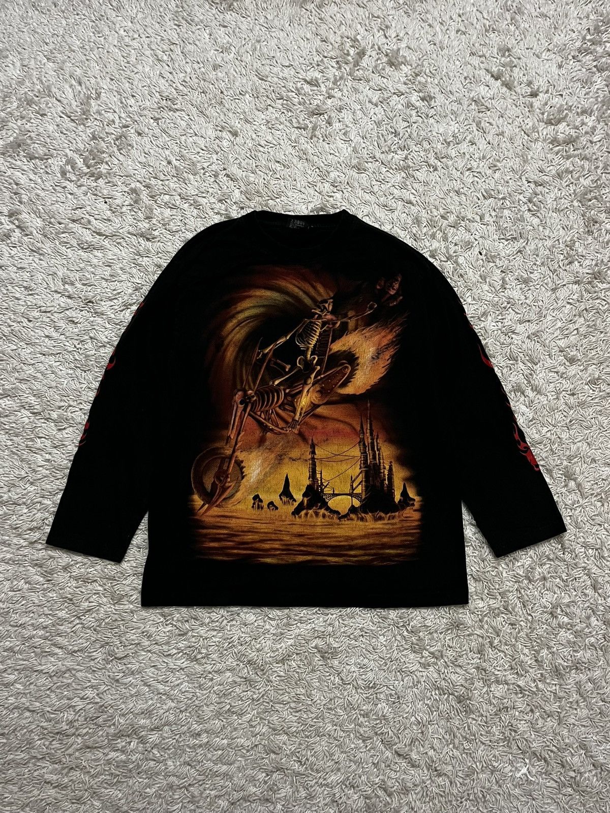 Japanese Brand × Vintage Vintage Long Sleeve Spiral Big Logo Skeletons Size US L / EU 52-54 / 3 - 1 Thumbnail
