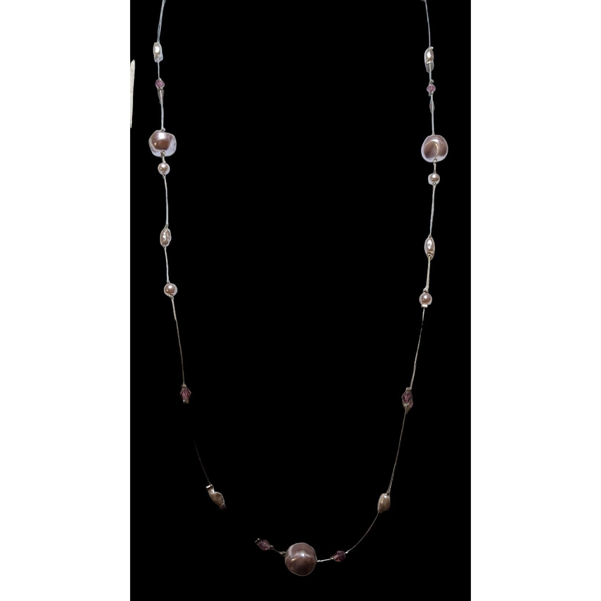 Other Floating Faux Pearl Glass Gemmed Necklace Size ONE SIZE - 2 Thumbnail