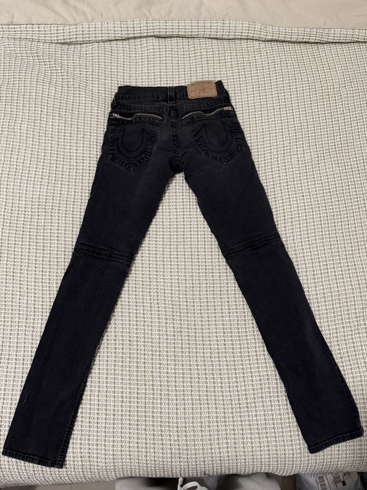 True Religion True Religion Black Zipper Denim | Purchased in 2016 Size US 27 - 4 Thumbnail