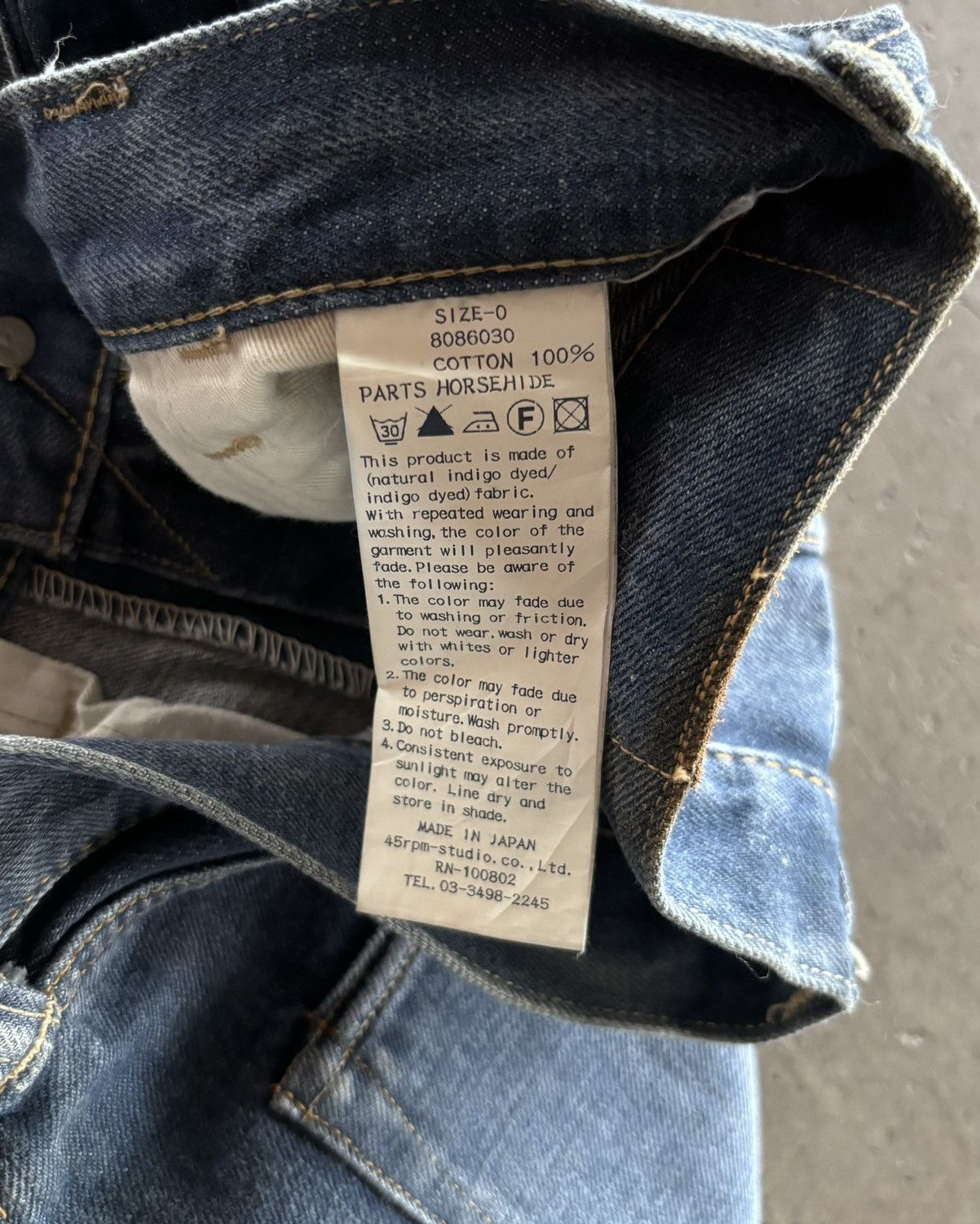 45rpm × Japanese Brand 45rpm Denim Jeans Made In Japan Size US 26 / EU 42 - 5 Thumbnail