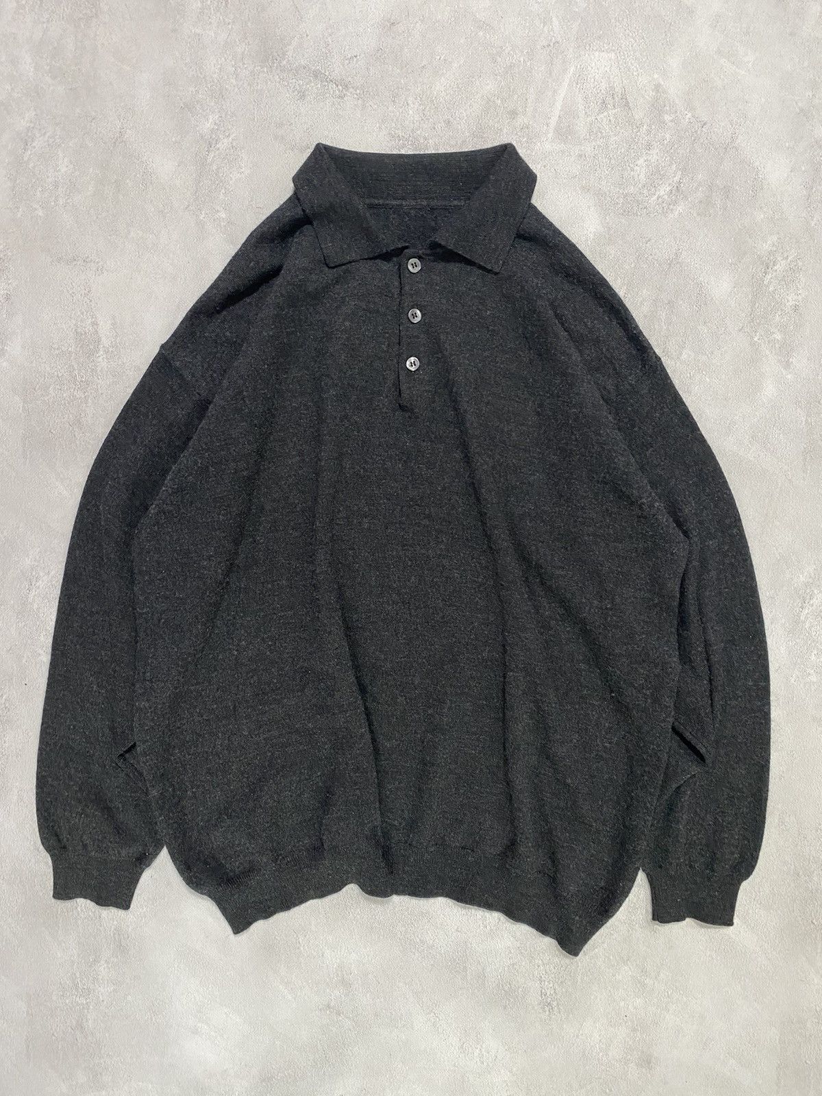 Vintage 🔪 Vintage Longsleeve shirt button wool cashmere Size US XL / EU 56 / 4 - 1 Thumbnail