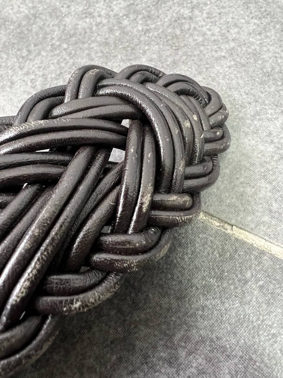 Japanese Brand Rare Nanni Leather woven Belt Chrome Hearts style Size ONE SIZE - 8 Thumbnail