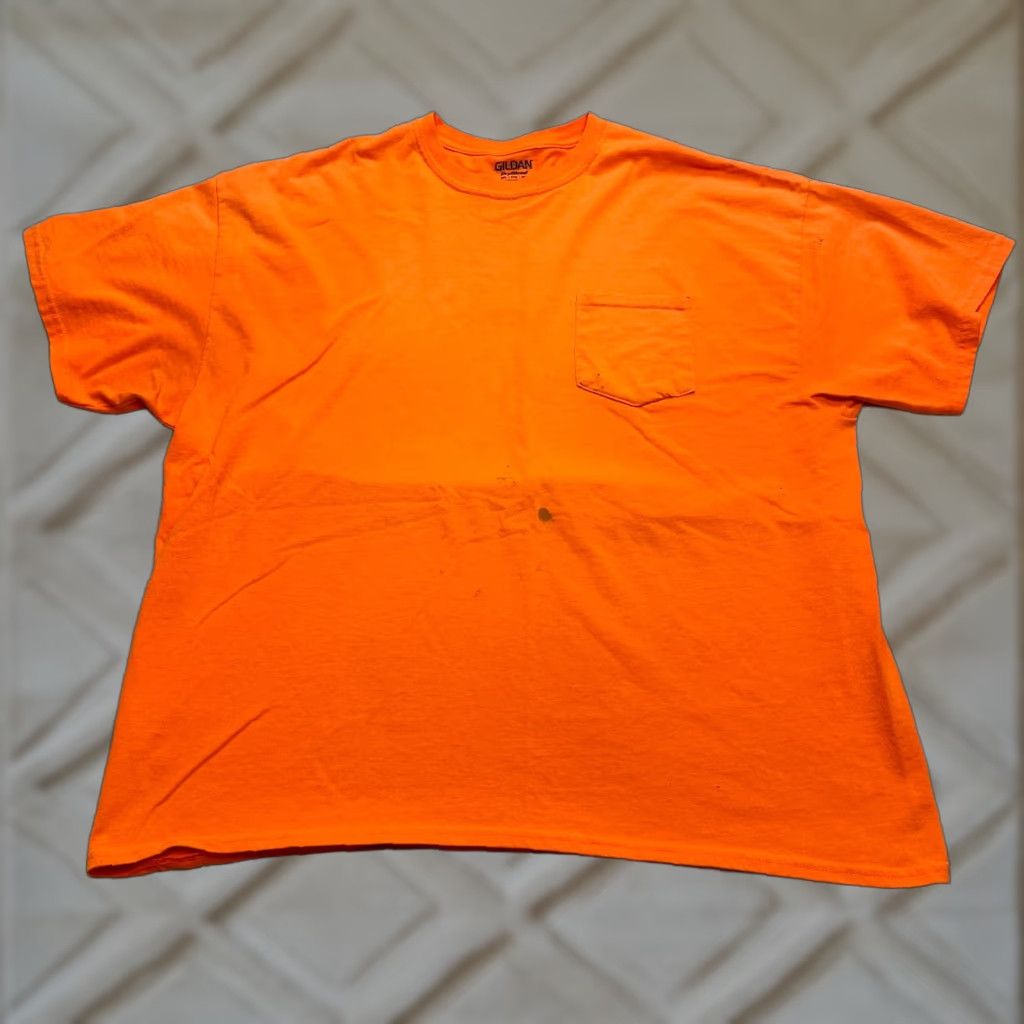 Gildan Gildan Dry Blend Shirt Mens 2XL Orange Short Sleeve Pocket Tee Adult Solid Size US XXL / EU 58 / 5 - 1 Thumbnail