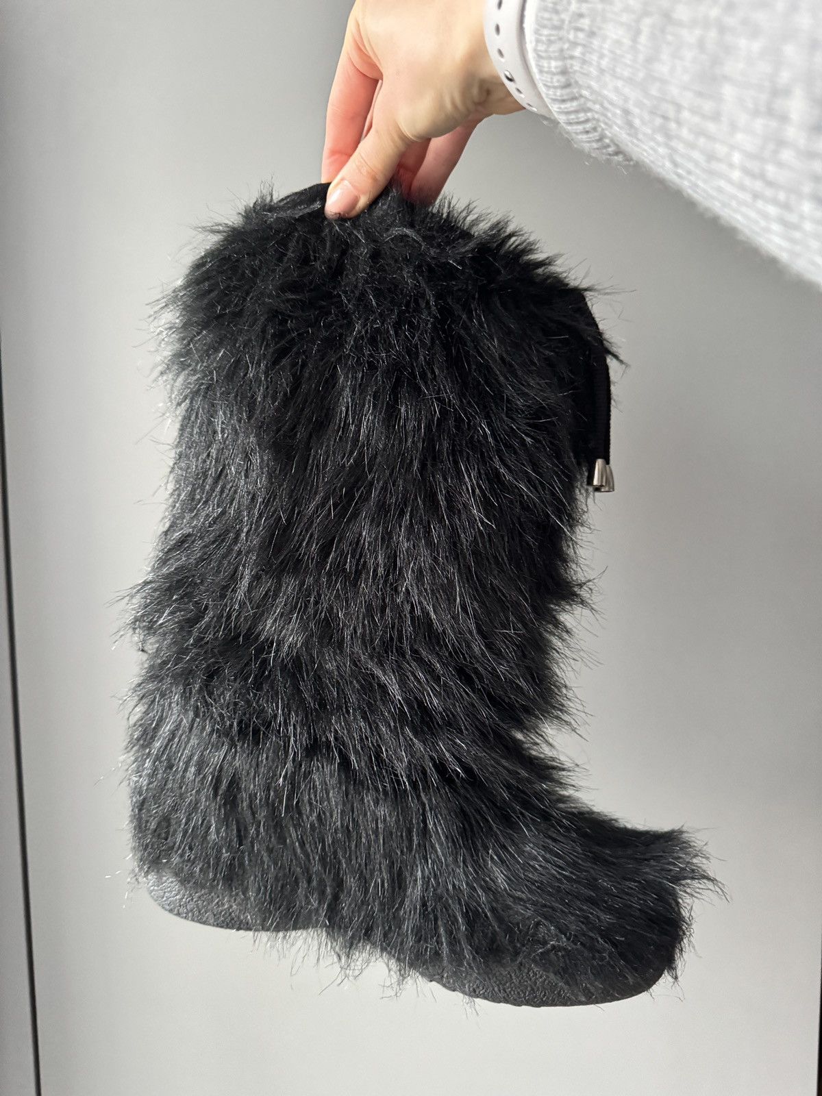 Japanese Brand Vintage DOLOMITE GOAT HAIR WOOL LINED YETI FUR BOOTS Size US 7 / IT 37 - 7 Thumbnail