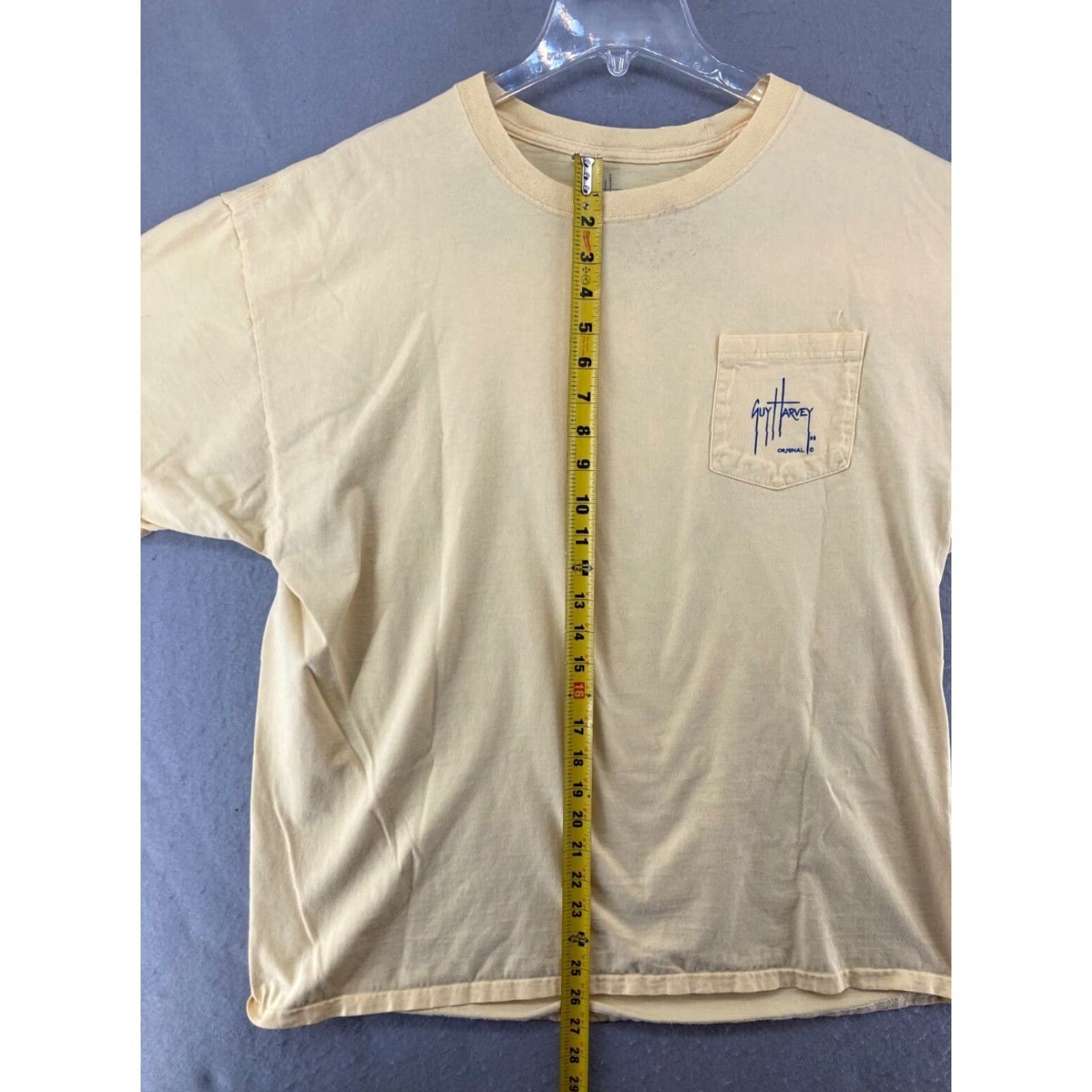 Guy Harvey Guy Harvey T Shirt Mens XL Yellow Fish Pocket Shirt Size US XL / EU 56 / 4 - 4 Thumbnail