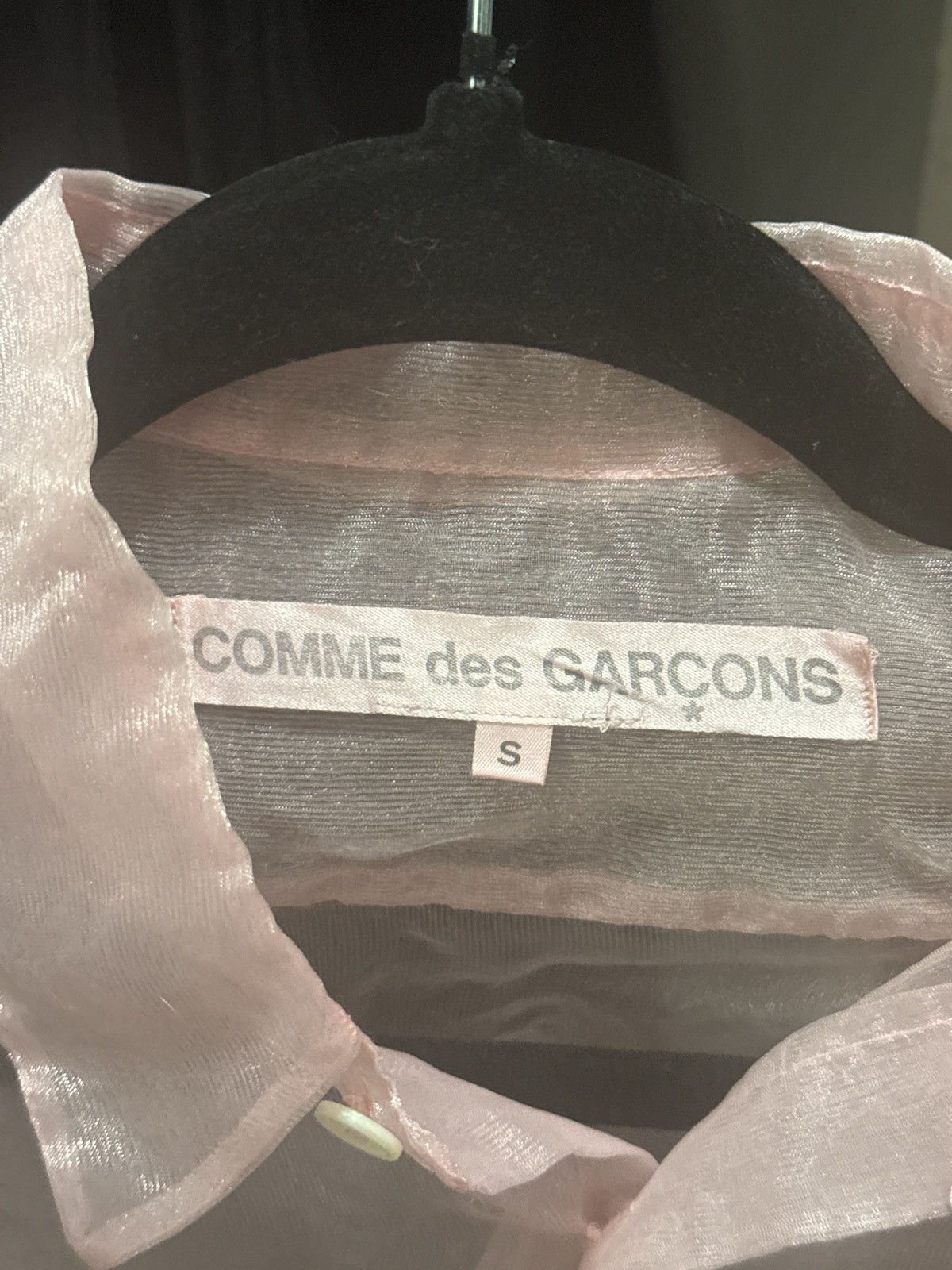 Comme des Garcons Comme des Garcons FW 2003 Sheer Pink Button-Up Size S / US 4 / IT 40 - 8 Thumbnail