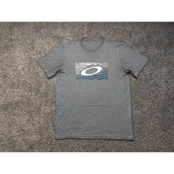 Oakley Oakley Shirt Adult Mens Medium Gray Box Logo Spell Out Short Size US M / EU 48-50 / 2 - 1 Thumbnail