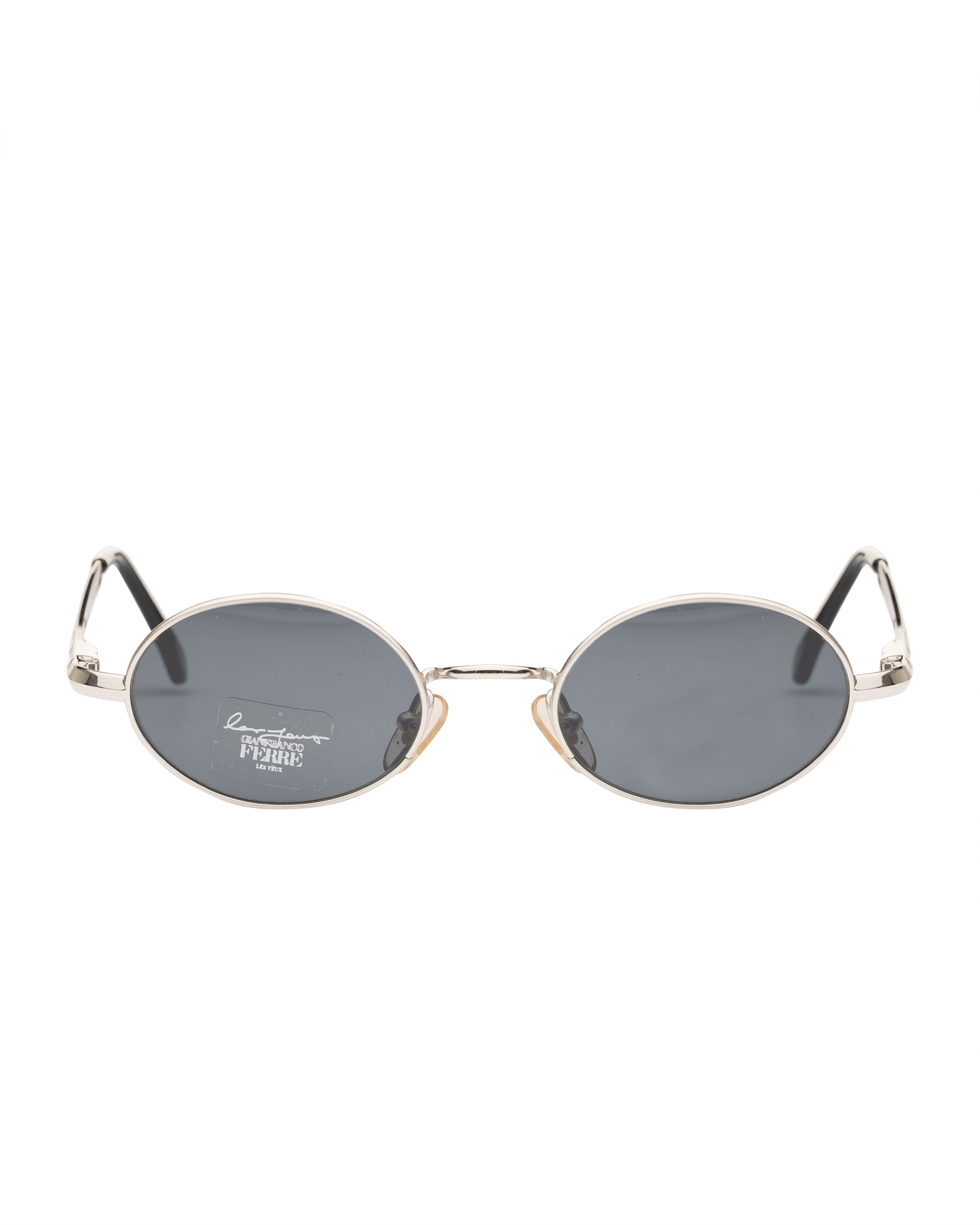Gianfranco Ferre Gianfranco Ferre '90s Silver Bent Temples Oval Sunglasses Size ONE SIZE - 2 Thumbnail