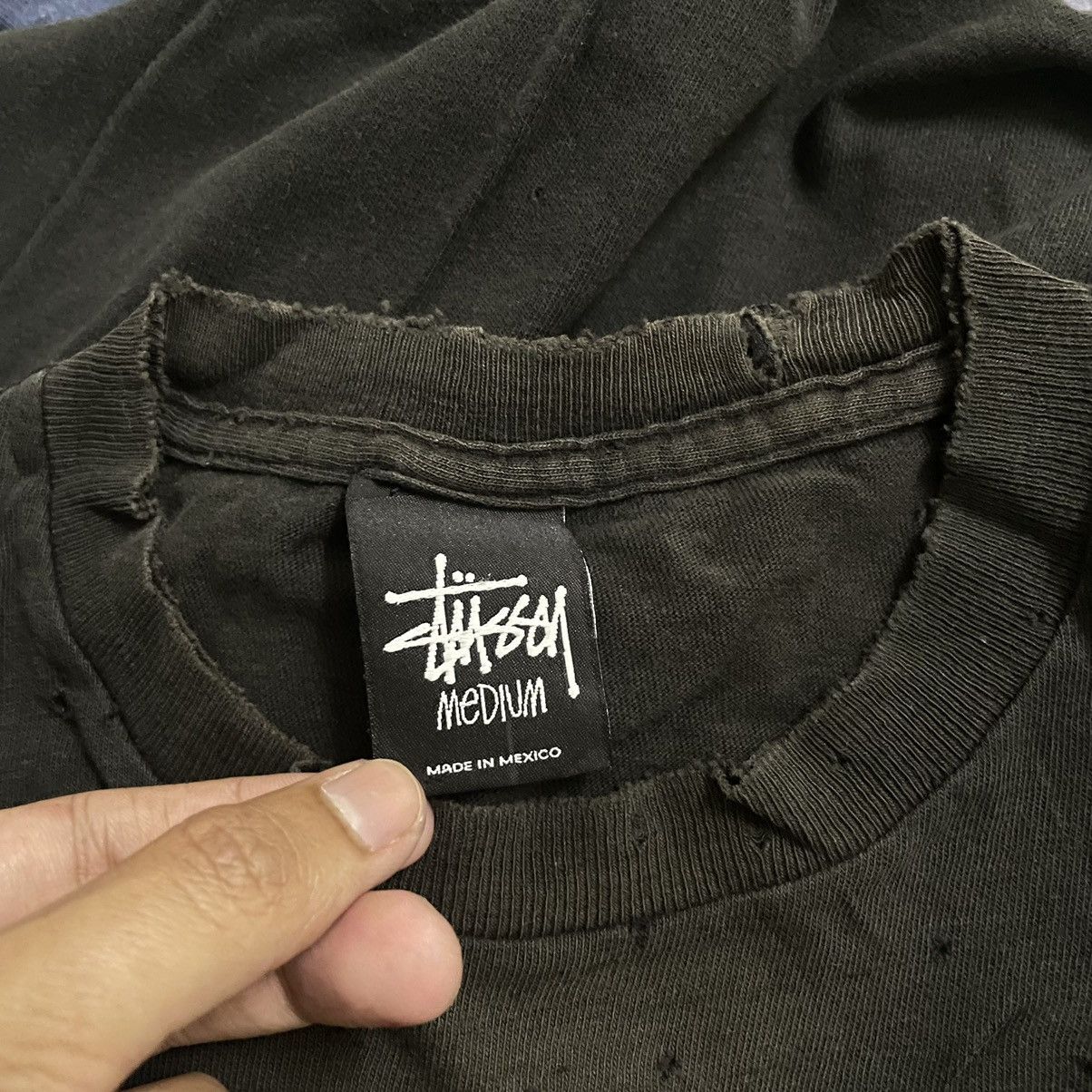 Stussy Vintage Y2K Stussy Tour Distressed T Shirt Faded Black Size US M / EU 48-50 / 2 - 6 Thumbnail