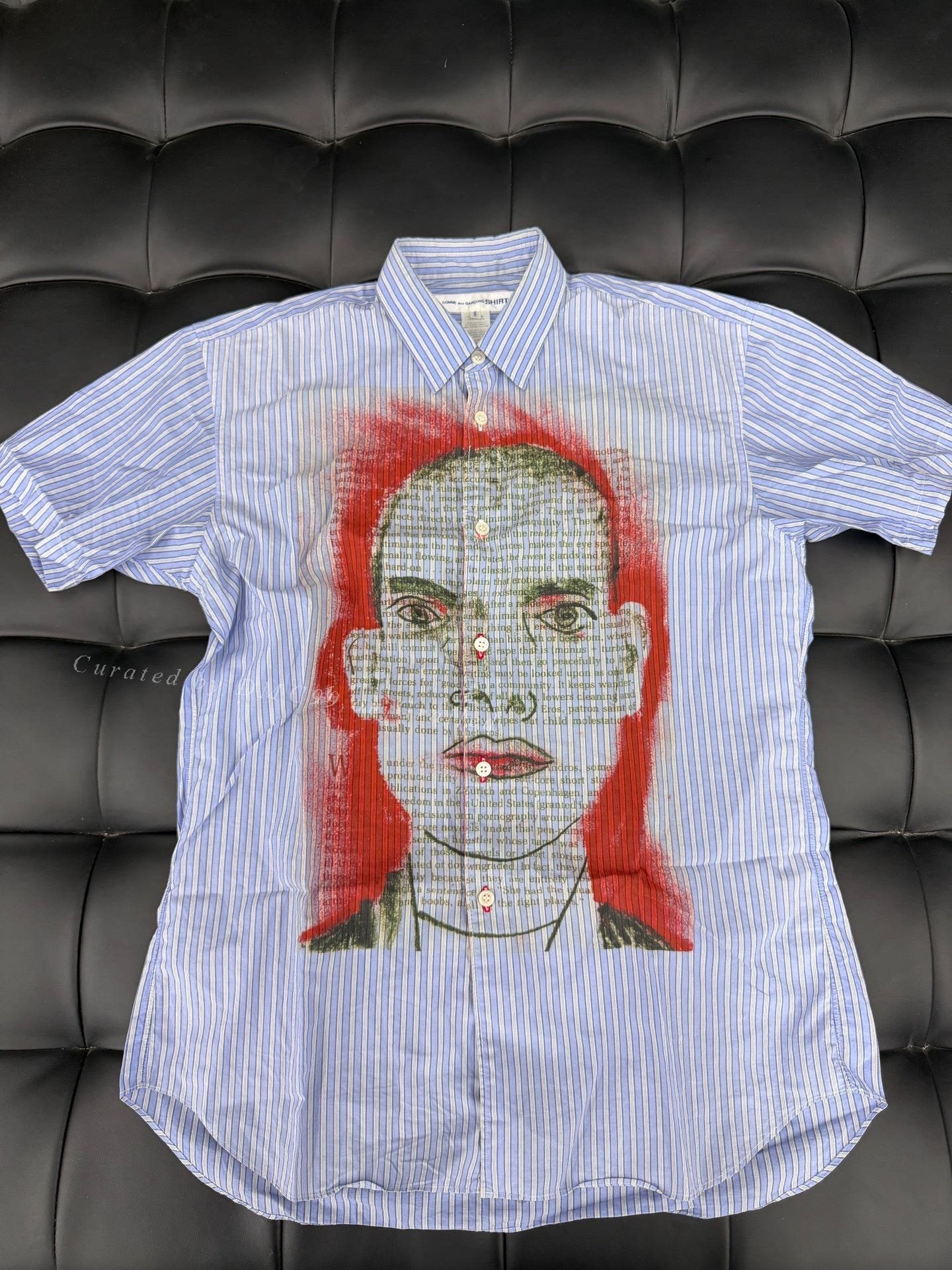 Comme des Garcons SHIRT Comme des Garçons CDG Printed Stripe Shirt Size US S / EU 44-46 / 1 - 1 Thumbnail