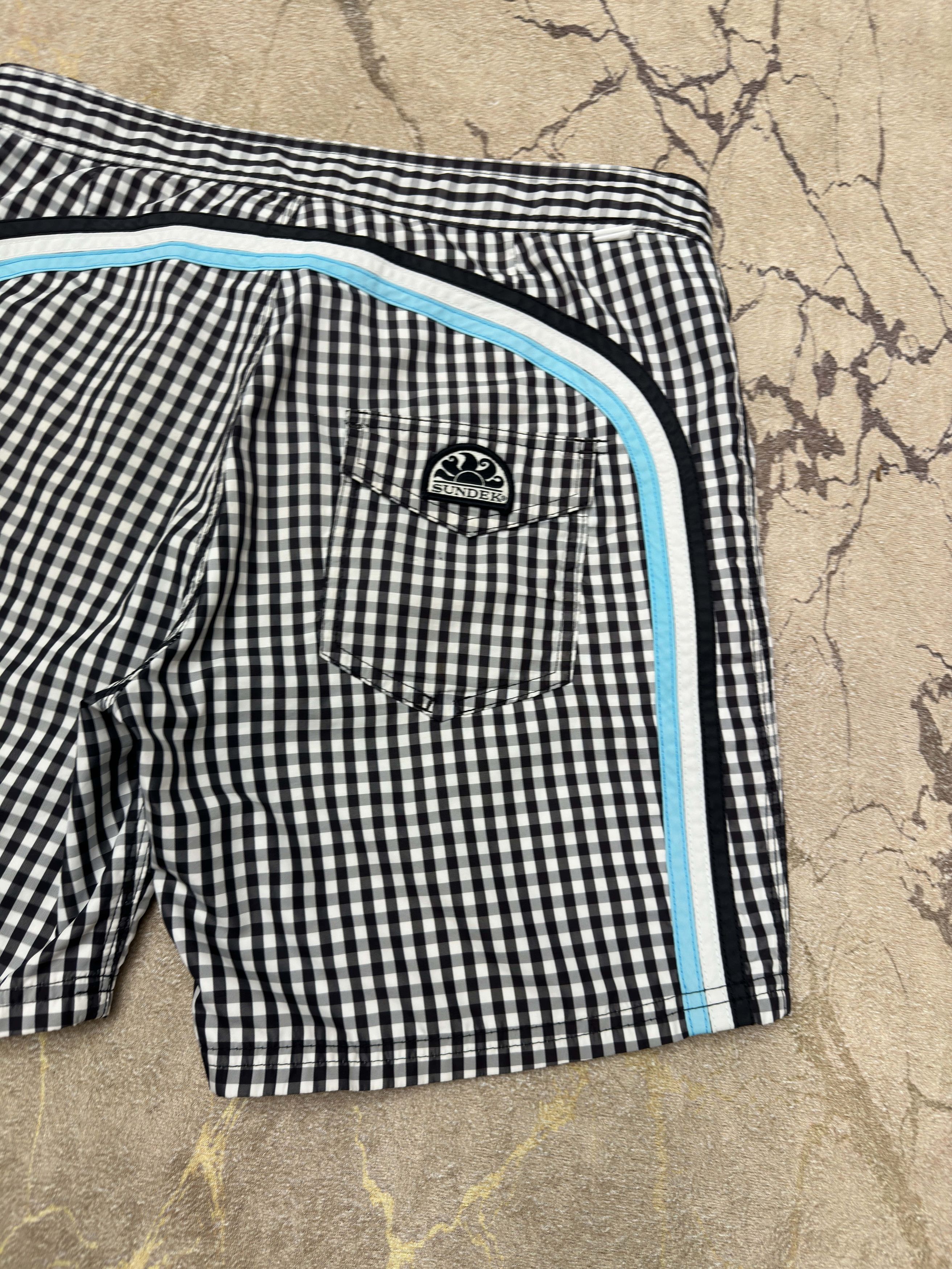 Sundek Sundek 29 Check Board Shorts Trunks Bath Suit Size 29 S Size US 29 - 3 Thumbnail
